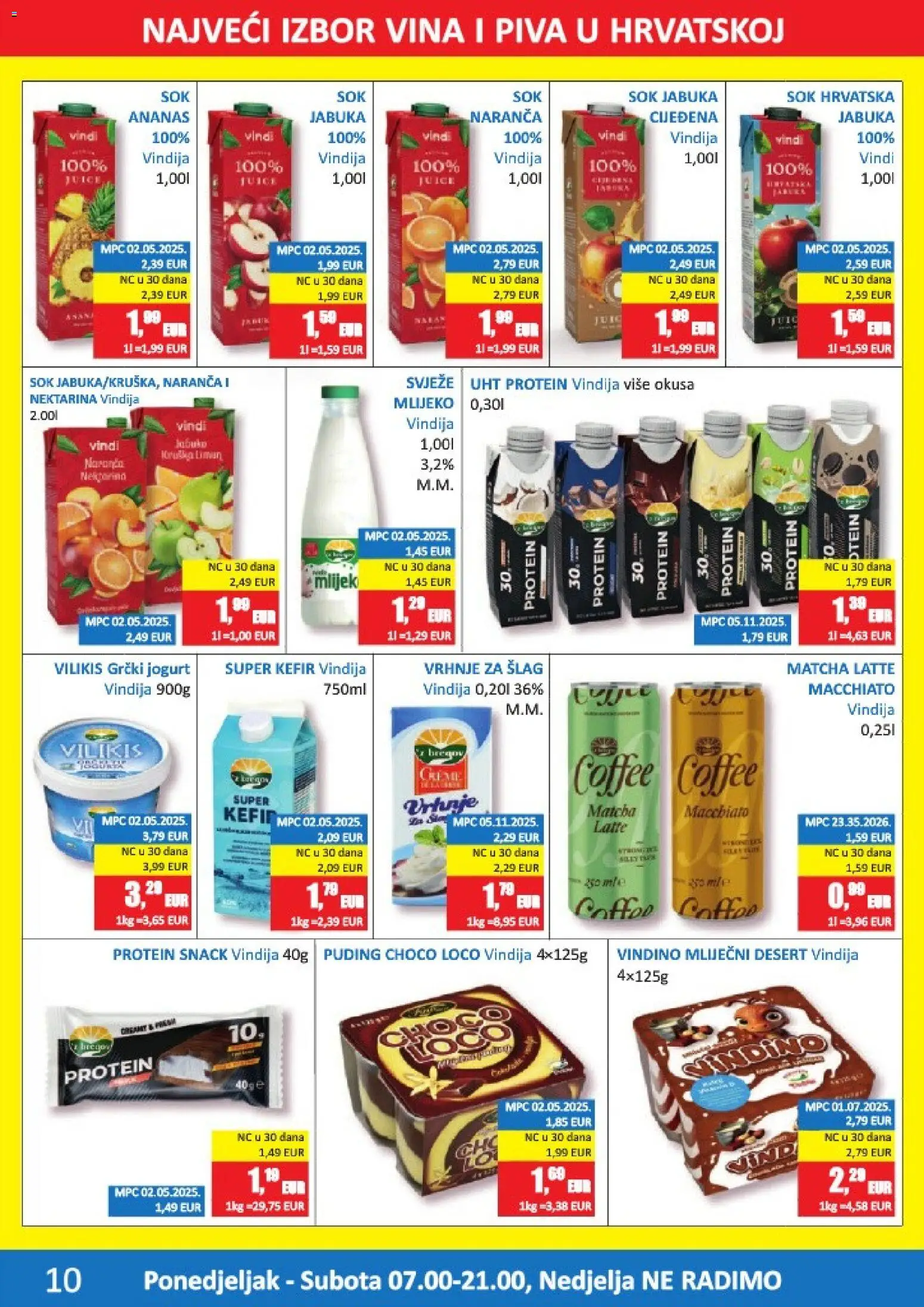 Vrutak katalog | vrijedi od 13.04.2026 | Stranica: 10 | Proizvodi: Vindija, Grčki jogurt, Ananas, Kefir