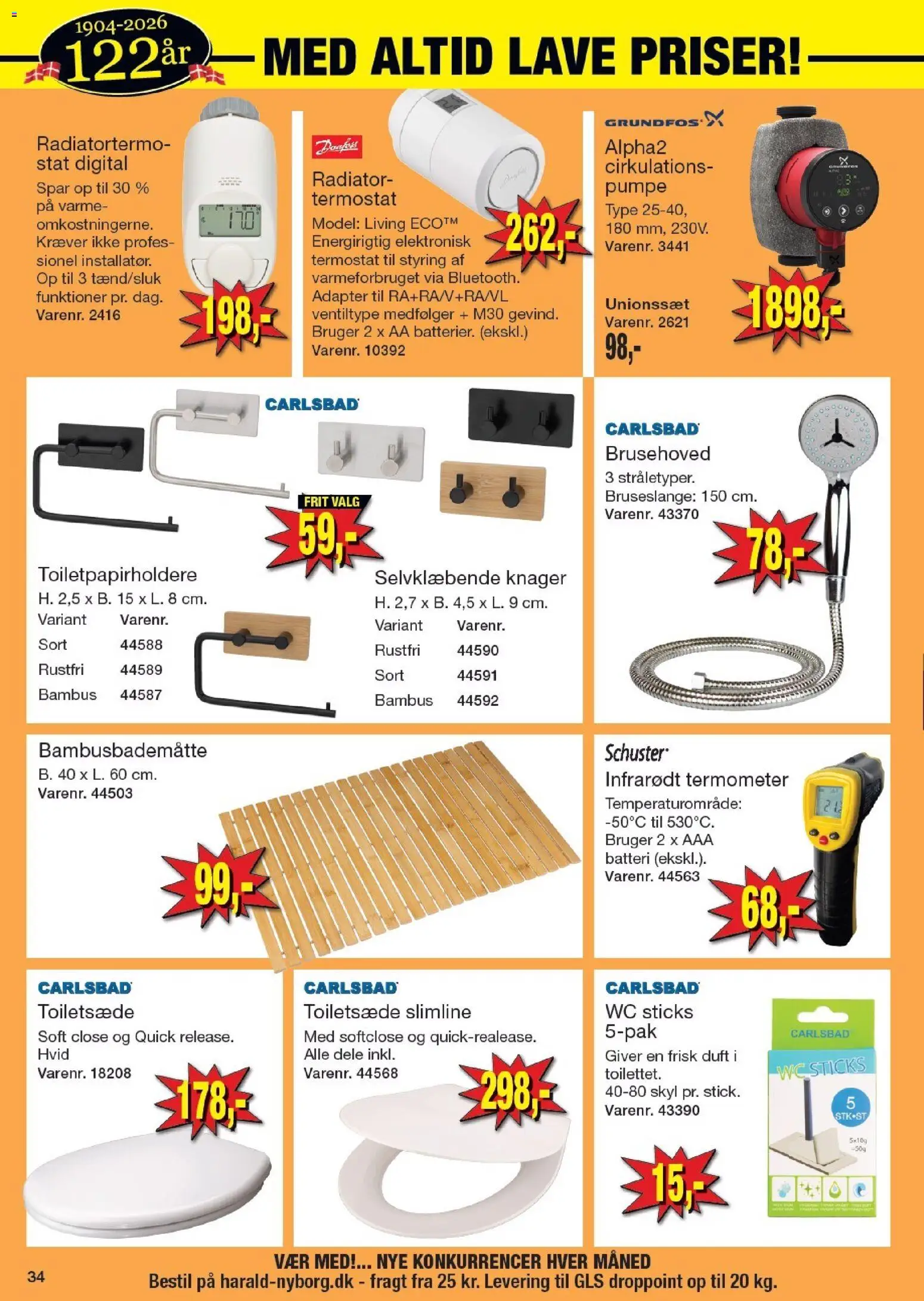 Harald Nyborg tilbudsavis – gyldig fra 29.01.2026 | Side: 38 | Produkter: Duft, Radiator, Termometer, Batteri