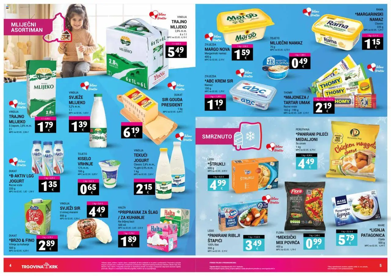 Trgovina Krk katalog | vrijedi od 16.10.2025 | Stranica: 3 | Proizvodi: Pileći medaljoni, Vrhnje za kuhanje, Šlag, Namaz