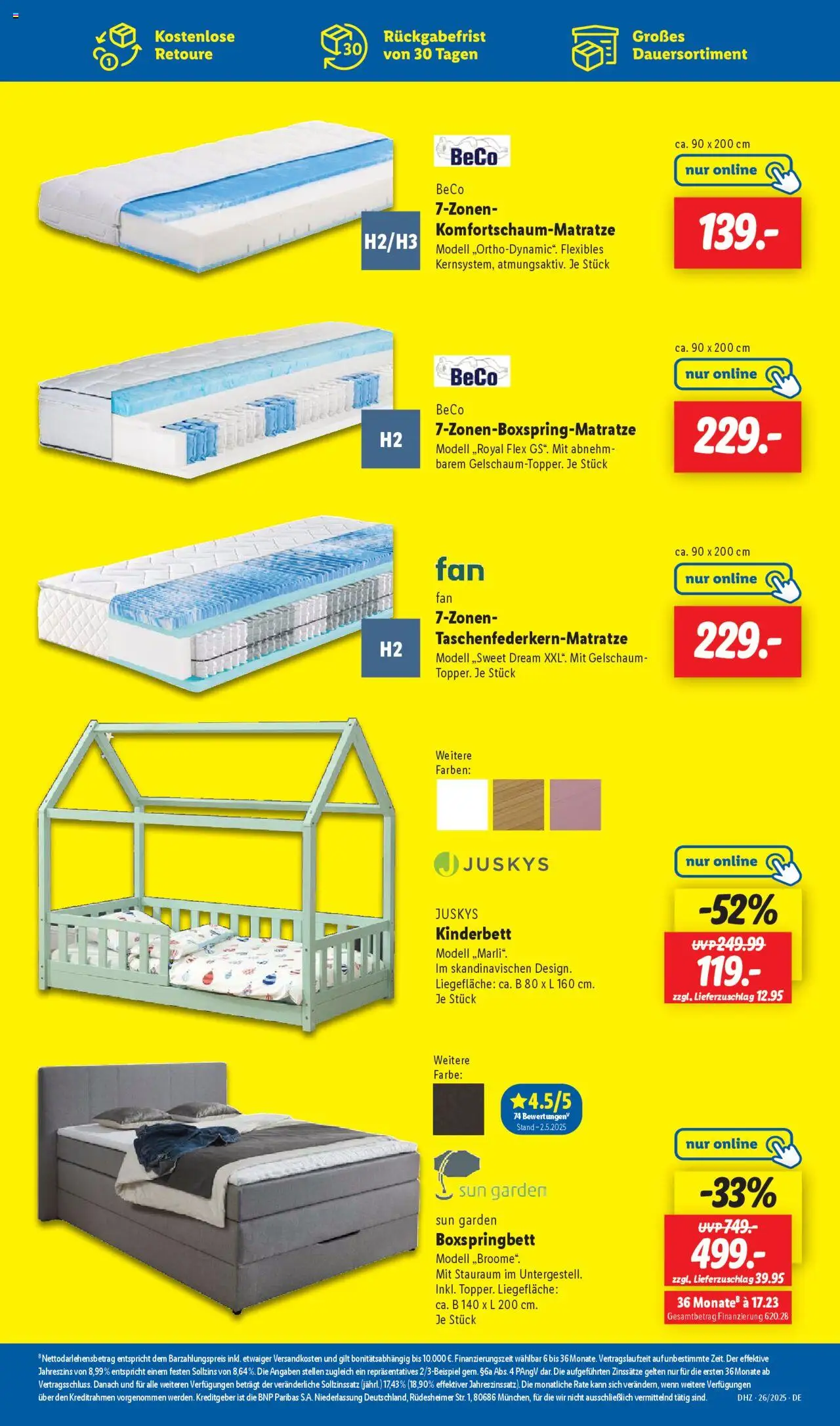 Lidl Prospekt 	 - gültig ab dem 23.06.2025 | Seite: 47 | Produkte: Boxspringbett, Box