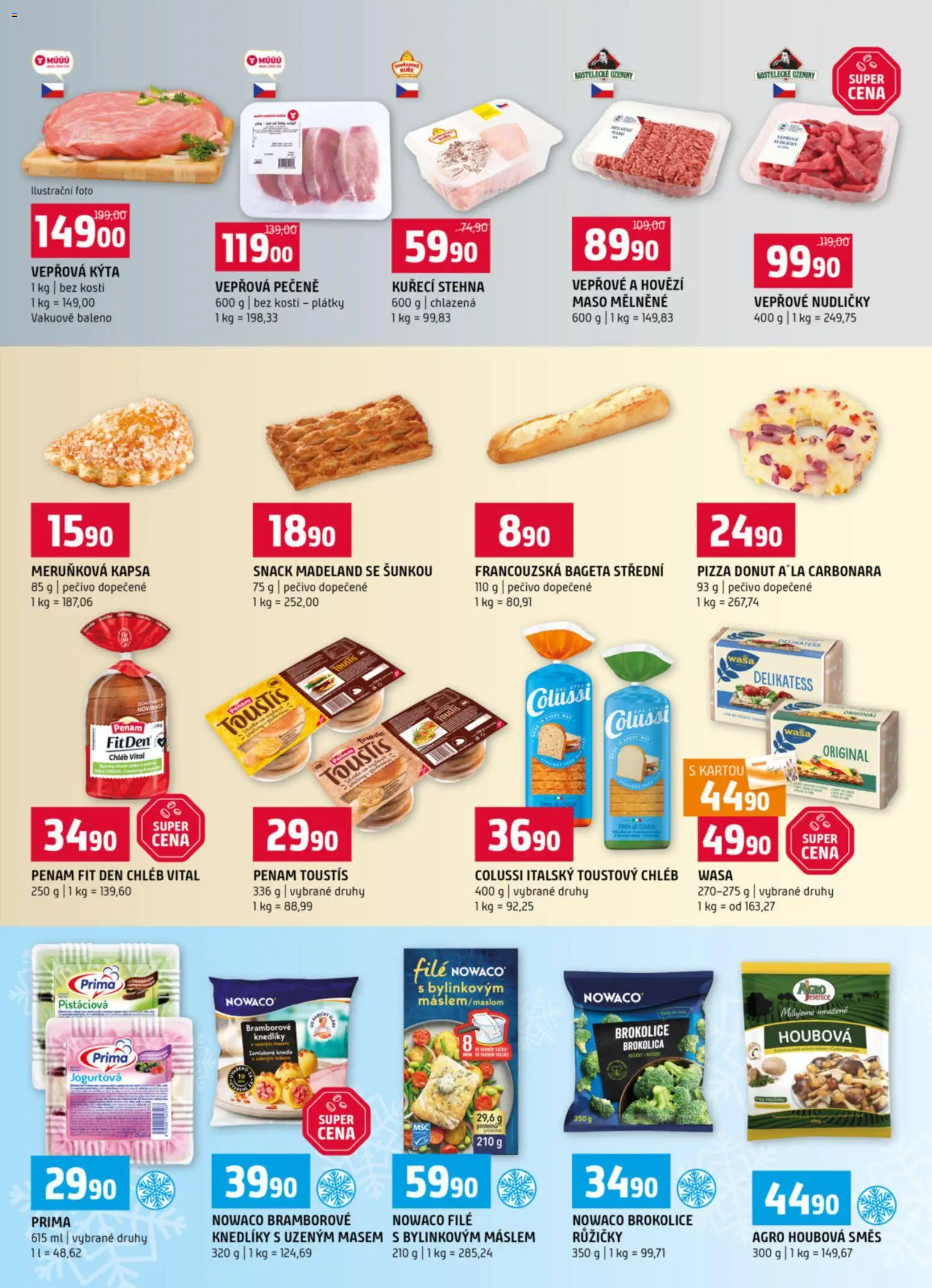 Terno leták - Hradec Králové od 26.11.2025 | Strana: 3 | Produkty: Hovězí, Chléb, Pizza, Toustový chléb