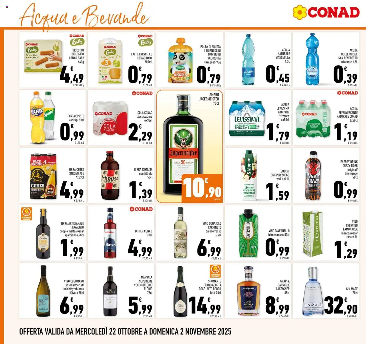 Volantino Conad del 22.10.2025 | Pagina: 16 | Prodotti: Birra, Mele, Mango, Ceres