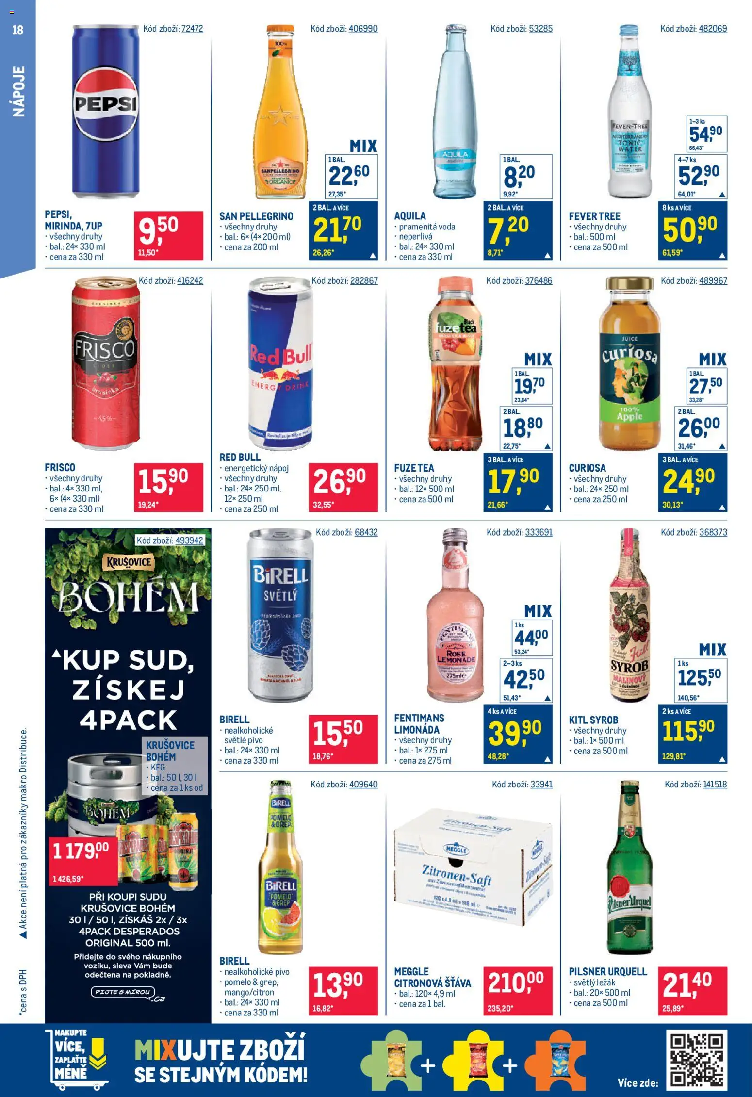 Makro leták - Gastronomie od 22.10.2025 | Strana: 18 | Produkty: Limonáda, Krušovice Bohém, Desperados, Apple