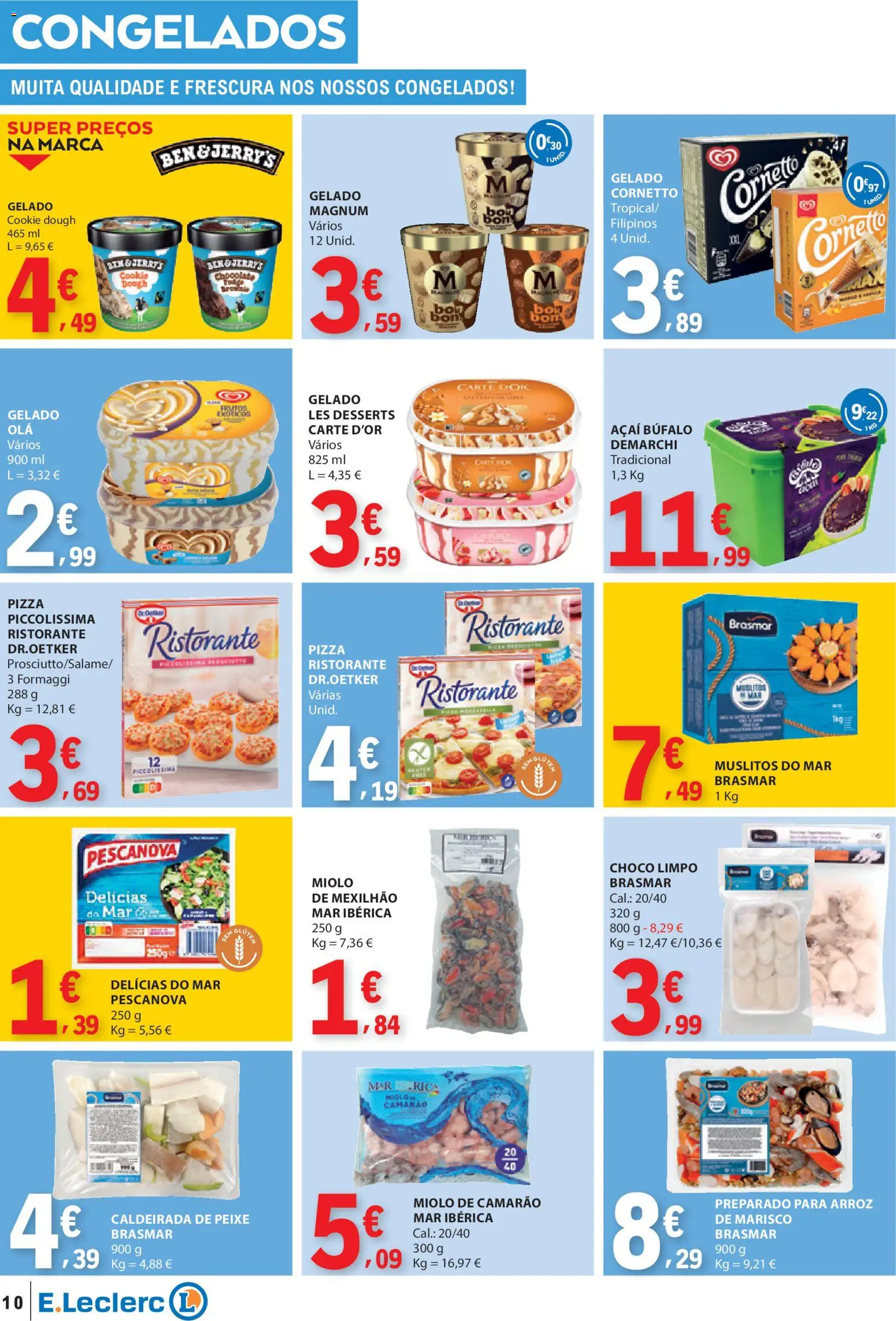 E.Leclerc folheto │ válido de 15.01.2026 | Página: 10 | Produtos: Filipinos, Açai, Camarão, Chocolate