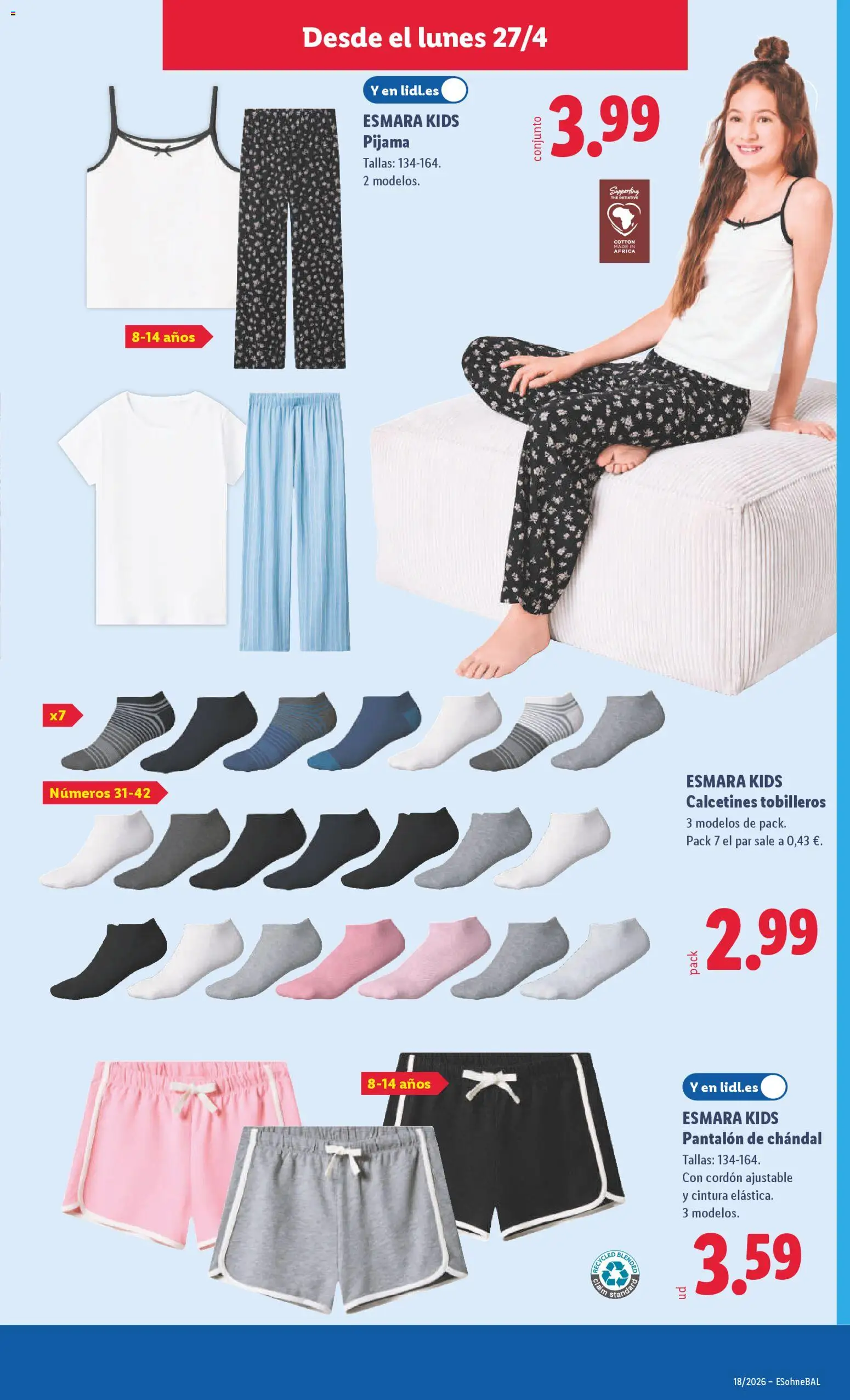 Lidl folleto de bazar │ válido desde el 27.04.2026 | Página: 13 | Productos: Pijama, Pantalón de chándal