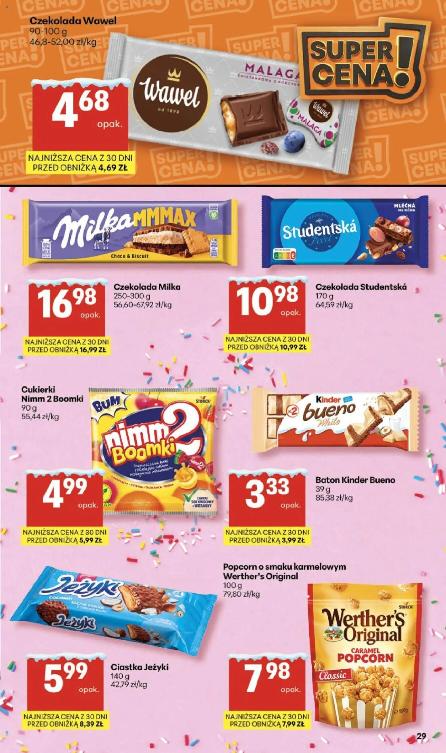 Delikatesy Centrum Gazetka - Sklepy Własne od 22.01.2026 | Strona: 29 | Produkty: Baton, Czekolada, Popcorn, Ciastka