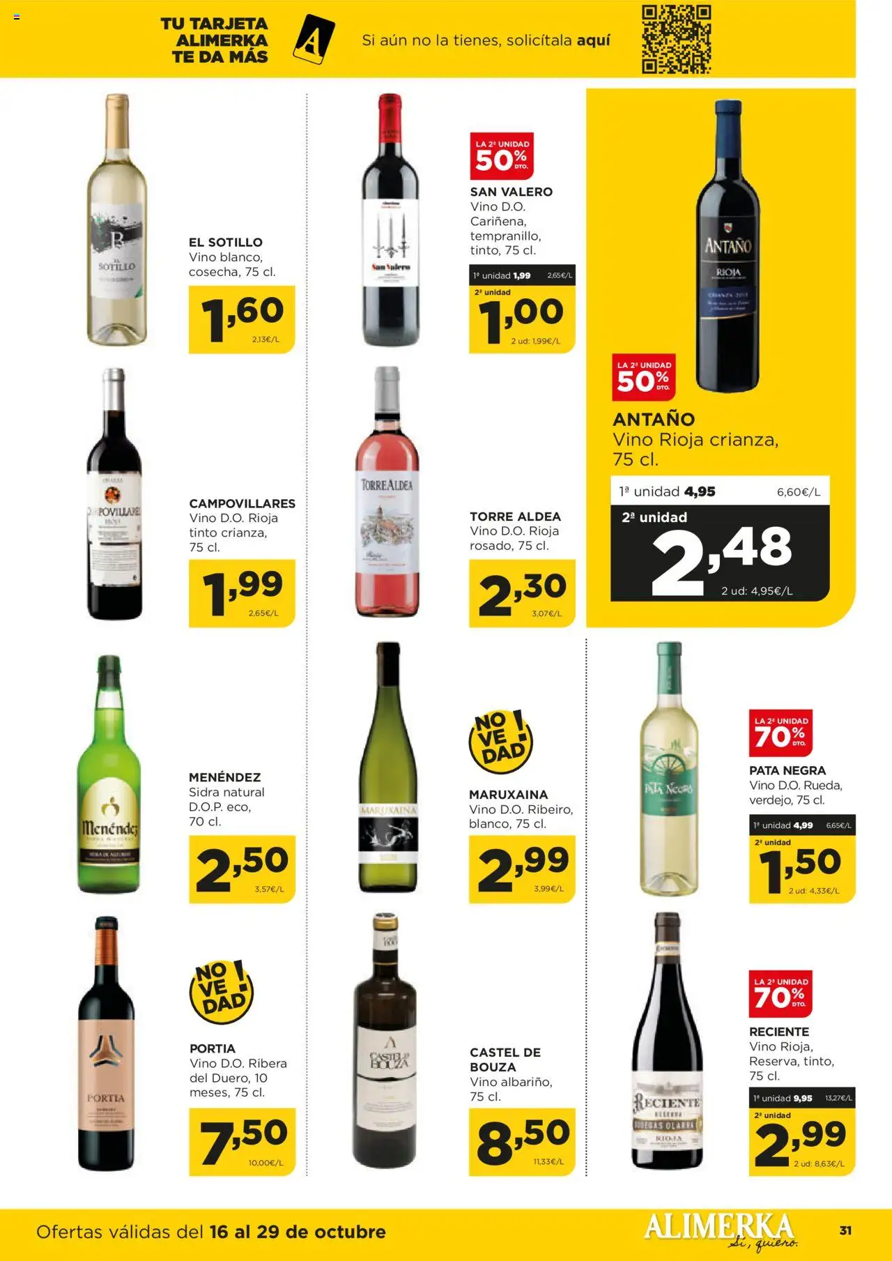 Alimerka folleto Asturias │ válido desde el 16.10.2025 | Página: 31 | Productos: Vino, Té