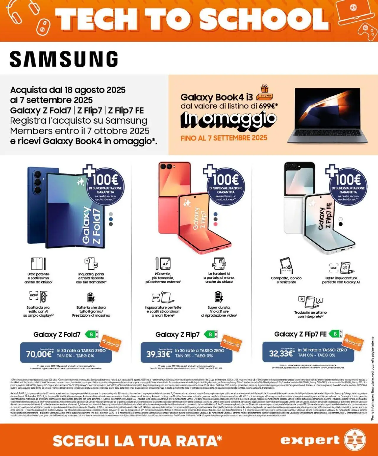 Volantino Expert del 14.08.2025 | Pagina: 10 | Prodotti: Samsung Galaxy, Smartphone, Video, Audio