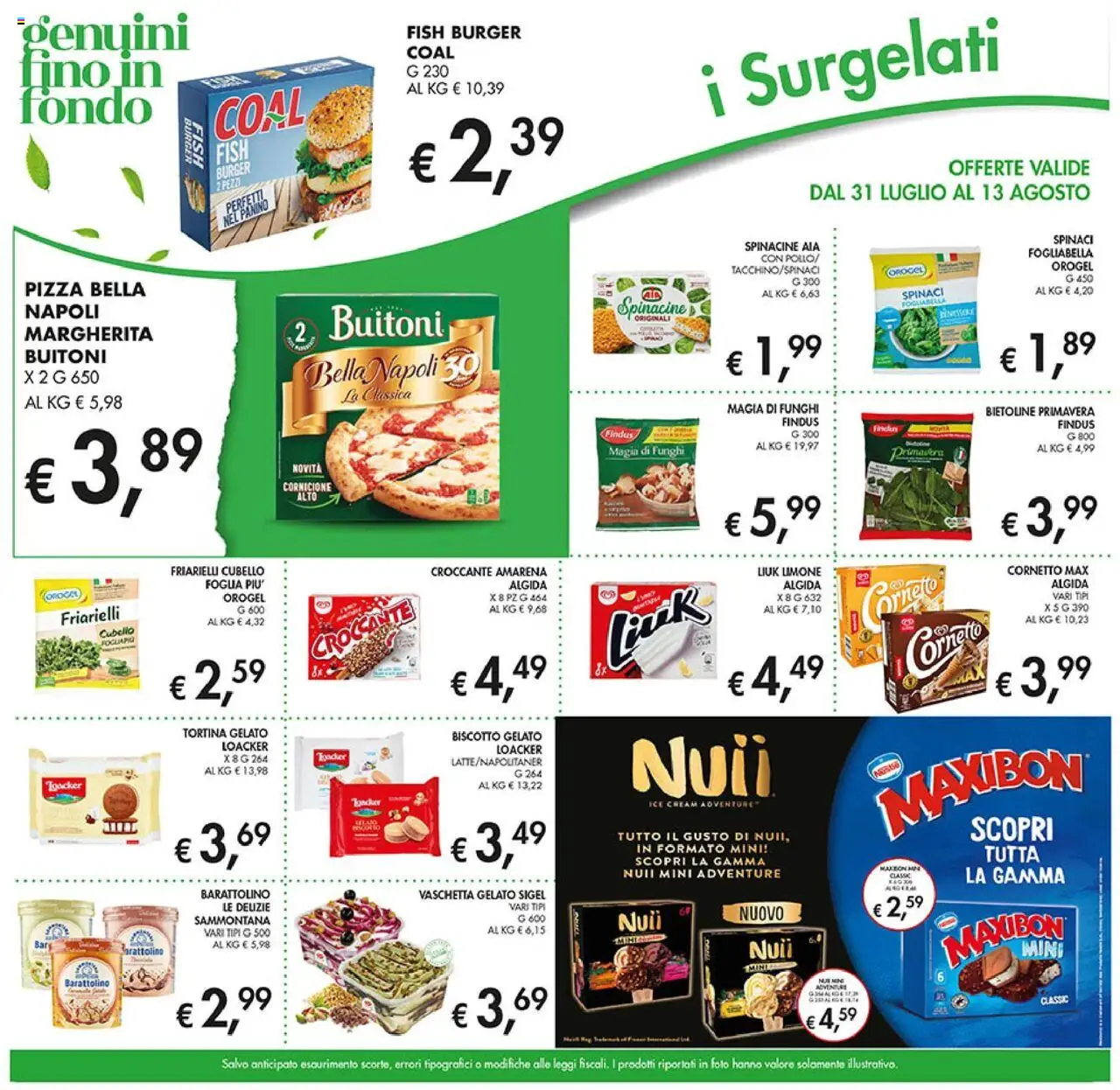 Volantino Coal del 31.07.2025 | Pagina: 23 | Prodotti: Pizza, Limone, Spinaci, Amarena