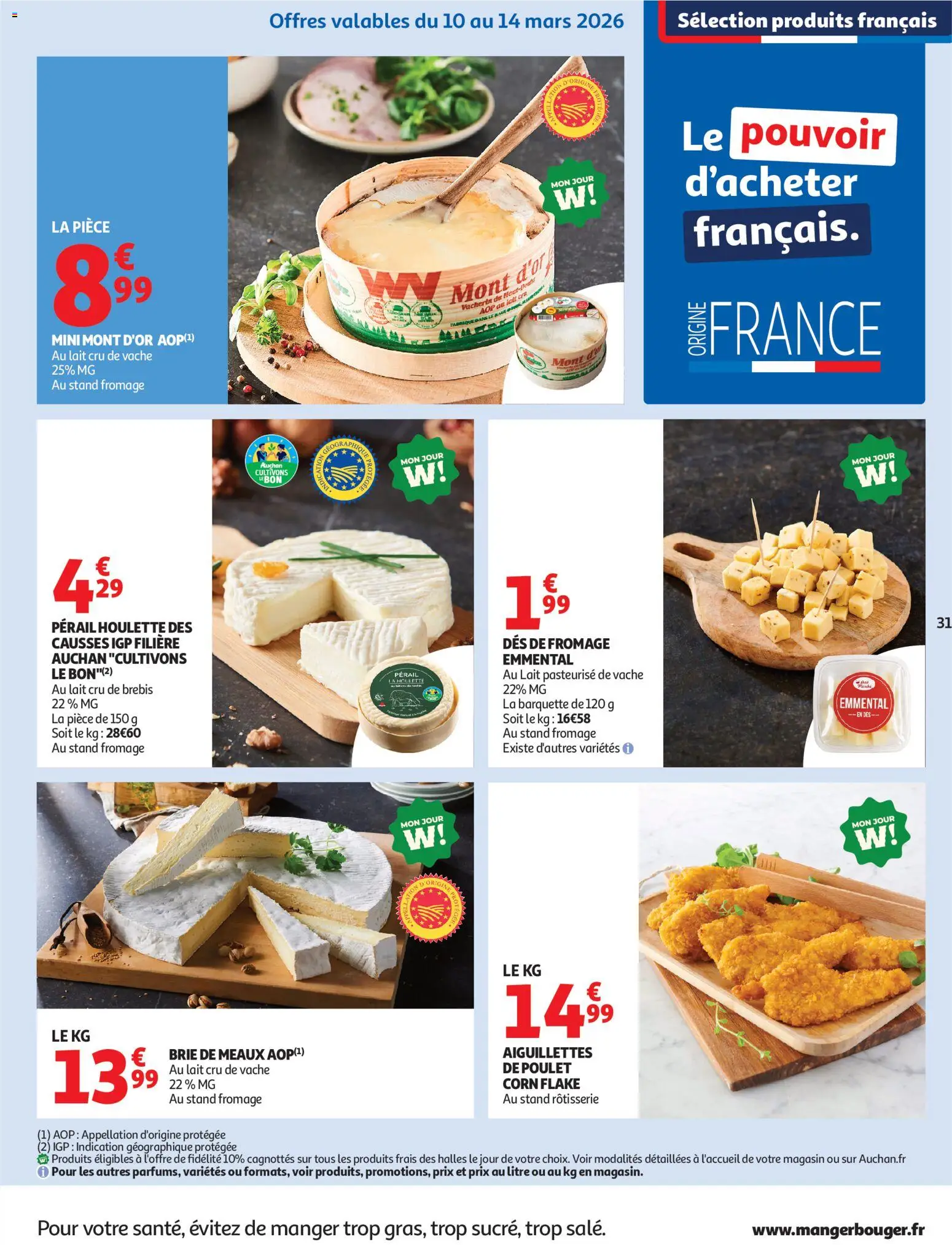 {H1} | Page: 31 | Produits: Mont d'or, Lait, Fromage, Brie