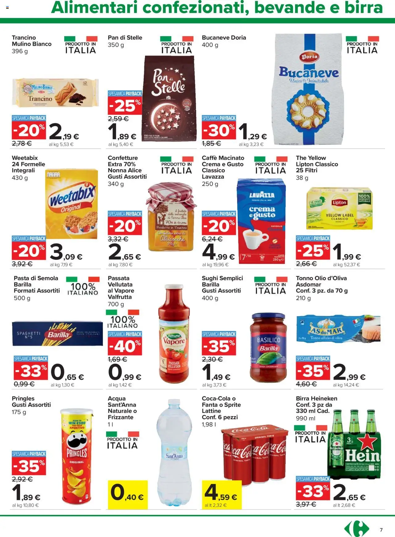 Volantino Carrefour del 21.08.2025 | Pagina: 7 | Prodotti: The, Tonno, Fanta, Heineken