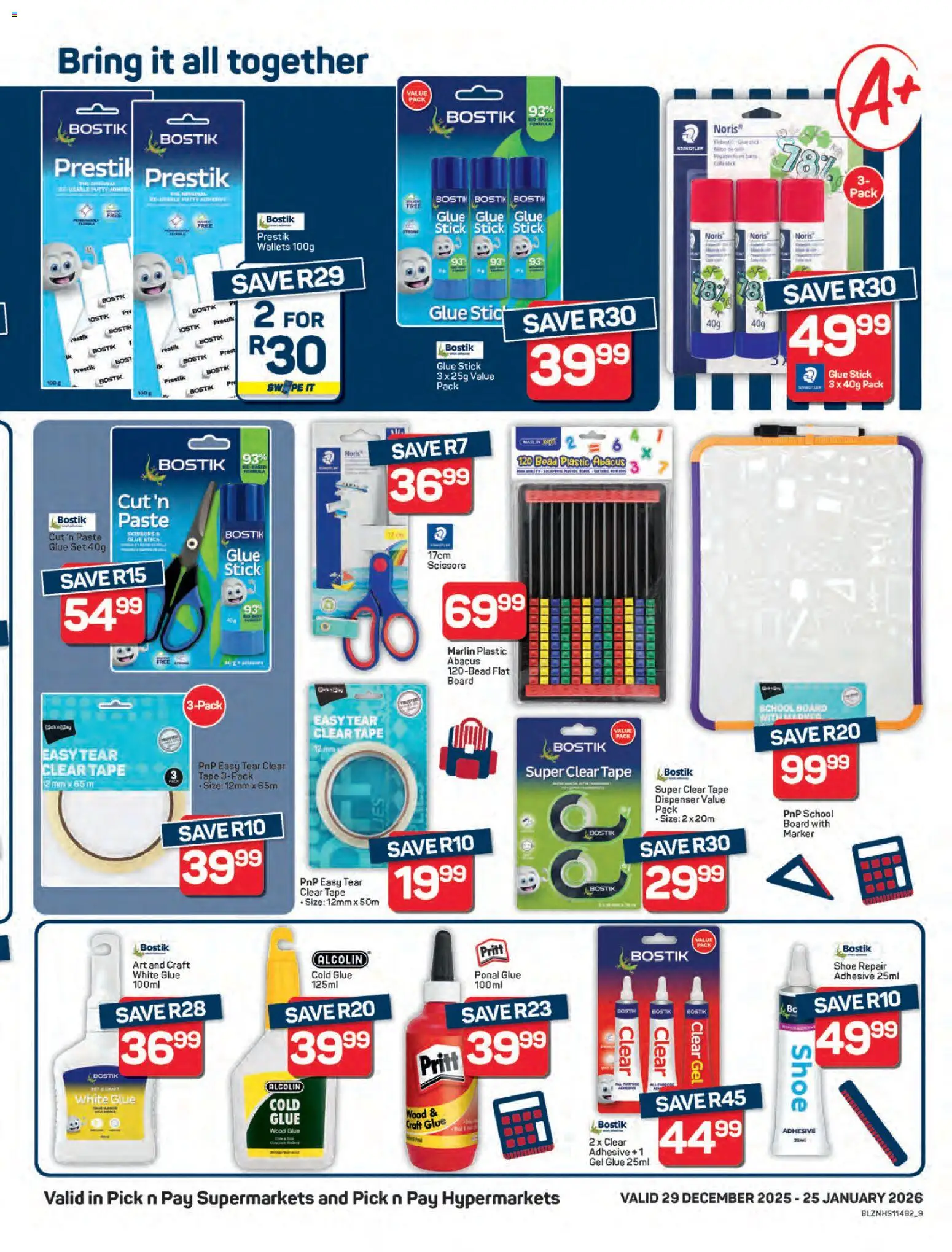 New Pick n Pay catalogue – valid from 29.12.2025 | Page: 9 | Products: Art, Adhesive, Tape