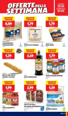 Anteprima del volantino Volantino Aldi	 valido a partire dal 23.02.2026 | Pagina: 13 | Prodotti: Olive, Pomodori, Pasta, Pesto