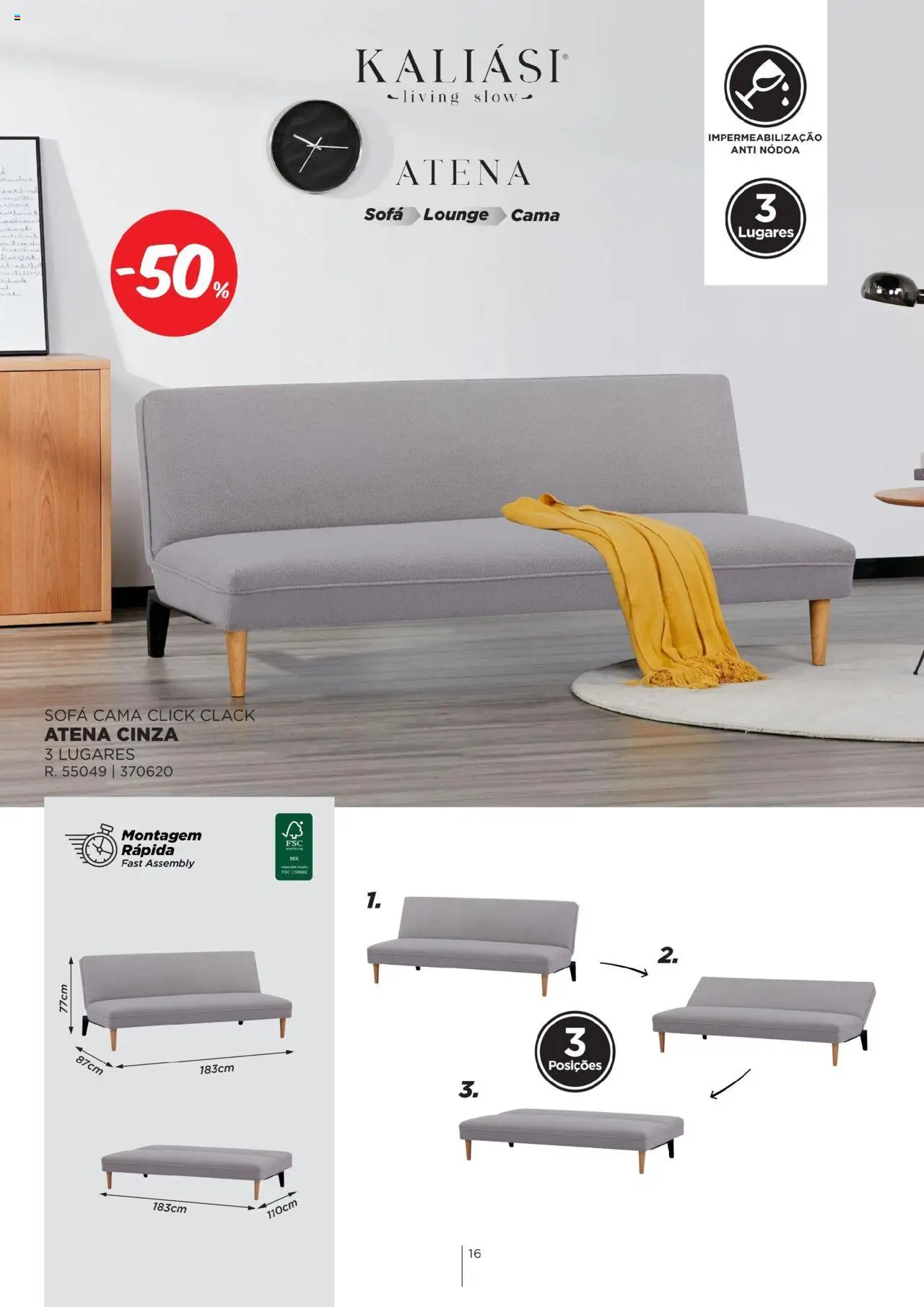 Espaço Casa - Catálogo Kaliási - Sofás Camas │ válido de 21.07.2025 | Página: 16 | Produtos: Cama, Sofá