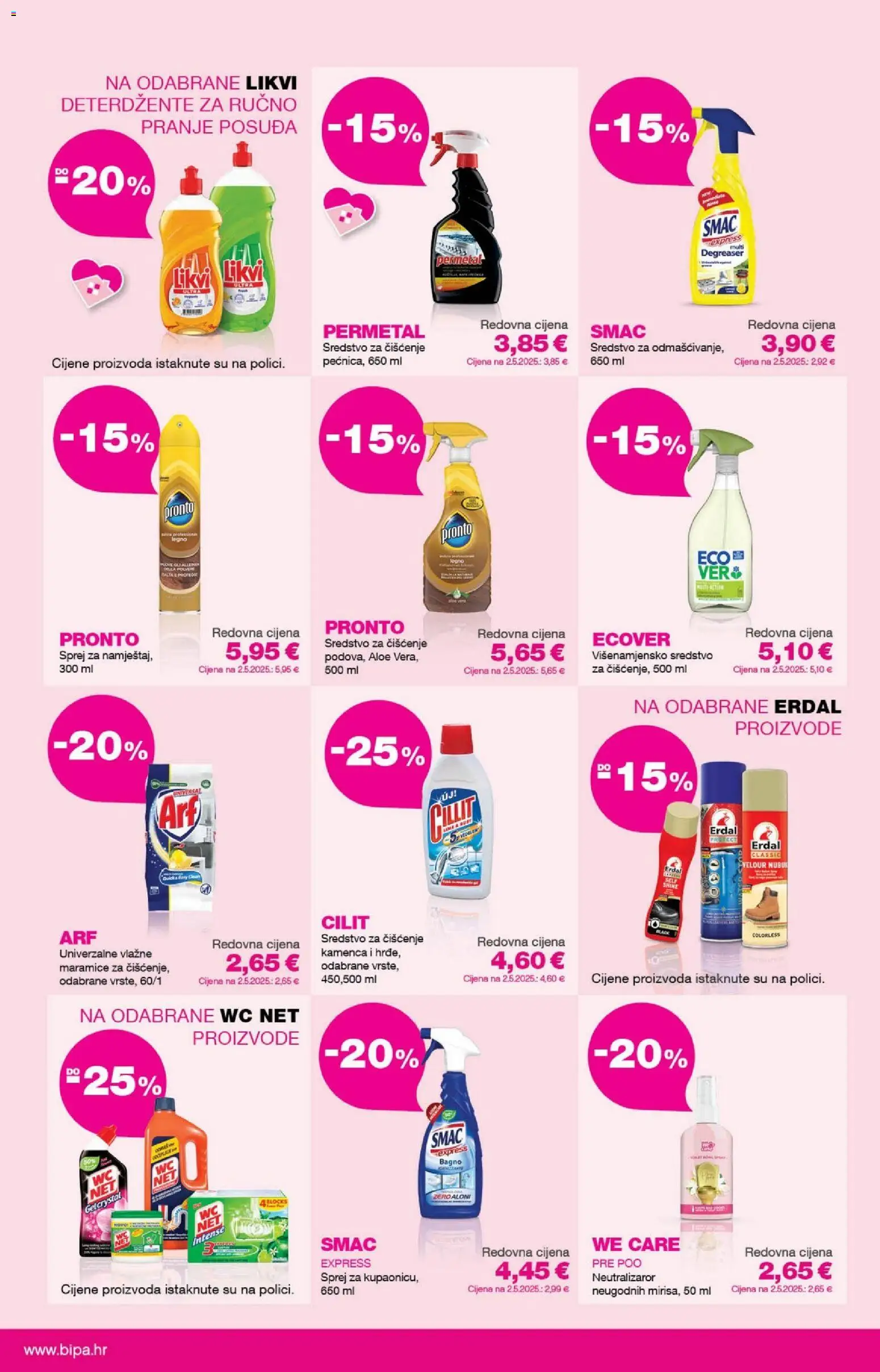 Bipa katalog | vrijedi od 01.01.2026 | Stranica: 8 | Proizvodi: Vlažne maramice, Deterdžent, WC Net, Arf