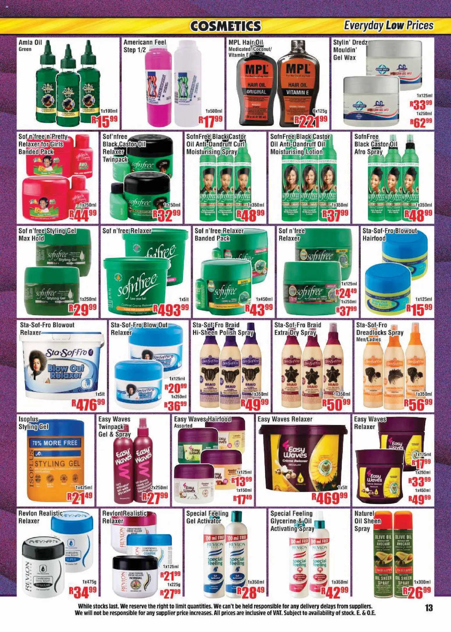 New Devland catalogue – valid from 23.03.2026 | Page: 13 | Products: Wax, Hair oil, Relaxer, Lotion