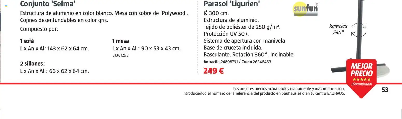 Bauhaus Verano │ válido desde el 16.03.2026 | Página: 53 | Productos: Sofá, Mesa