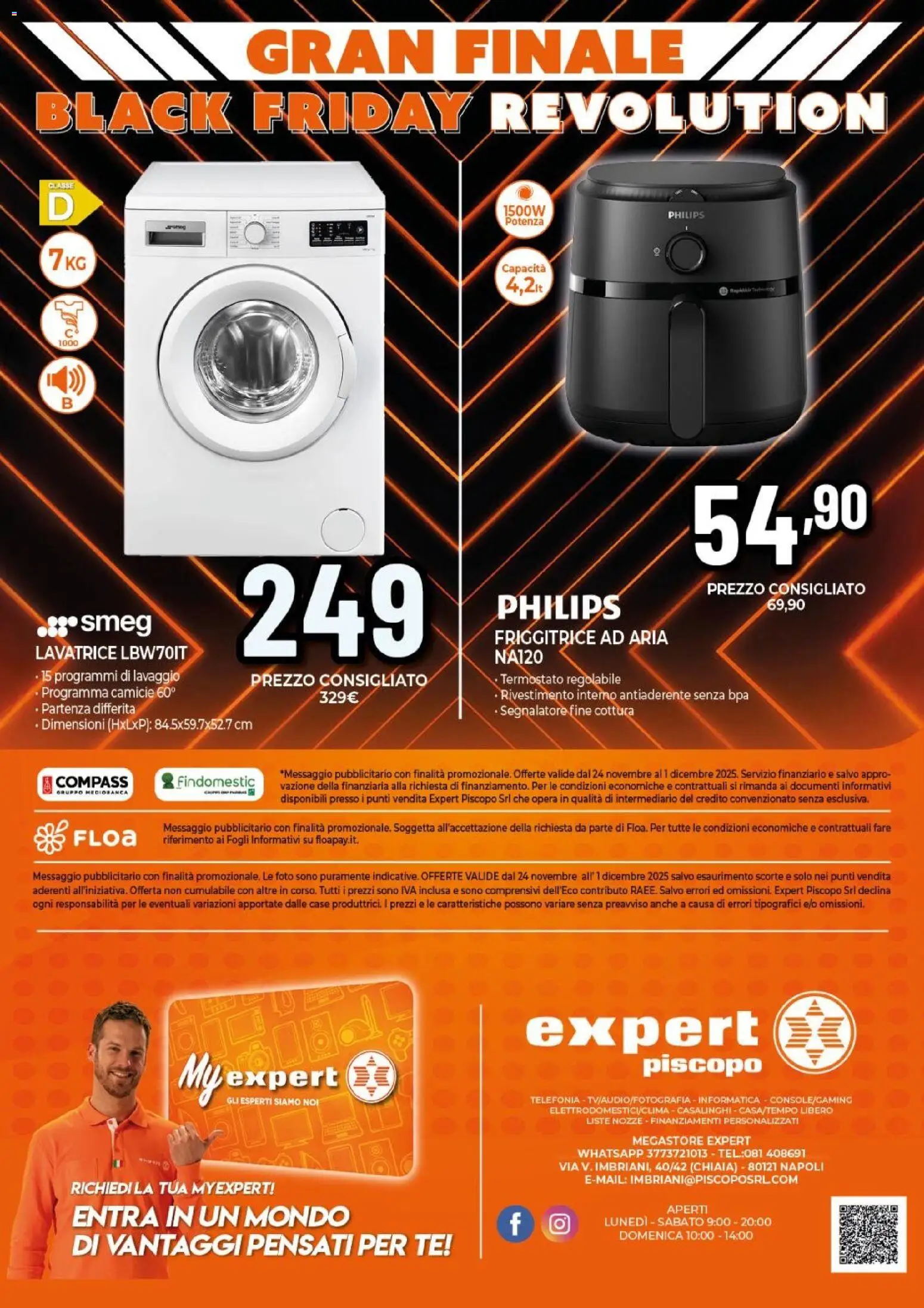 Volantino Expert del 24.11.2025 | Pagina: 24 | Prodotti: Friggitrice ad aria, Tè, Lavatrice, Friggitrice