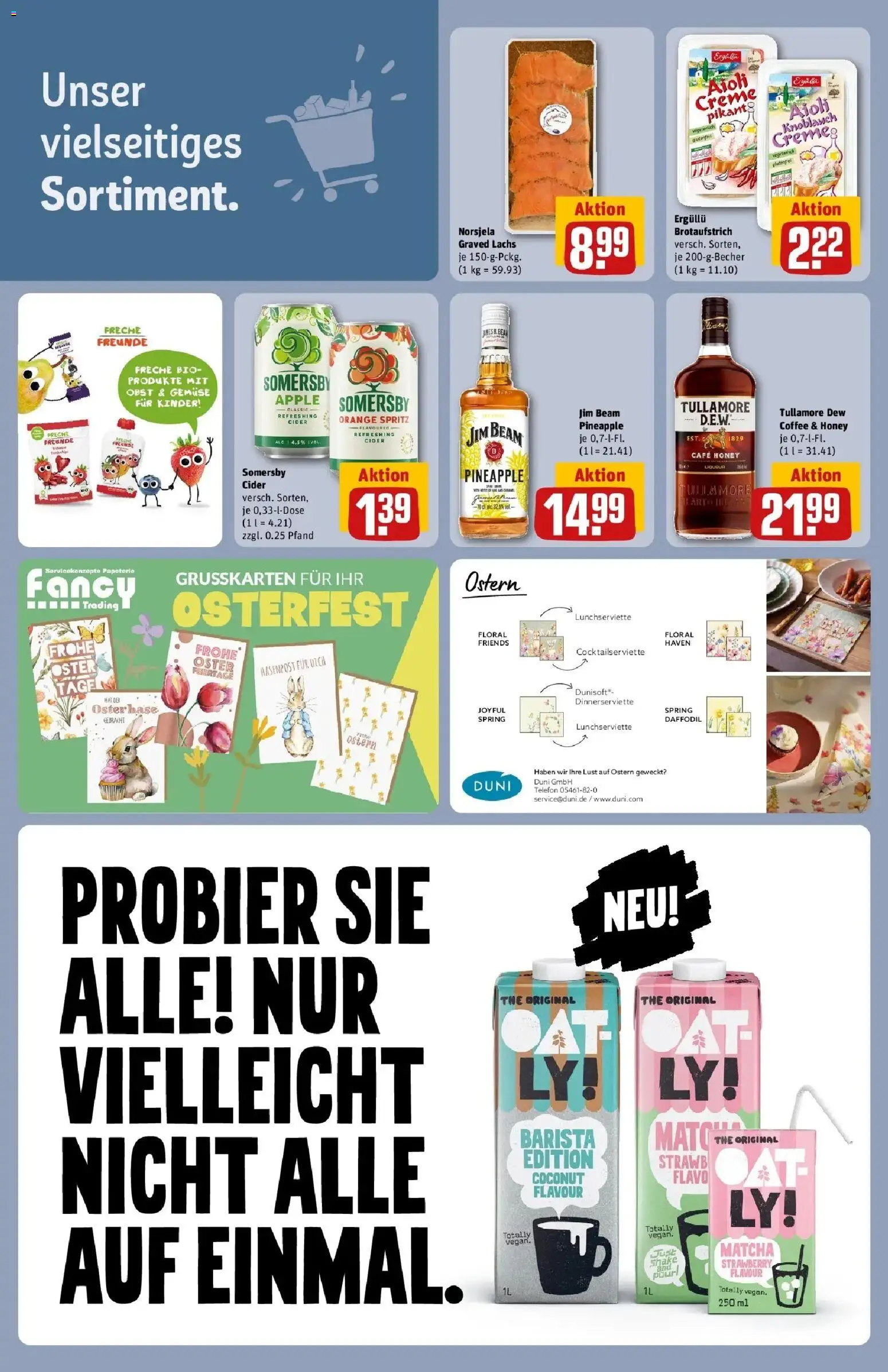 Rewe Prospekt Hamburg	 – gültig ab 15.03.2026 | Seite: 34 | Produkte: Jim beam, Gemüse, Oatly, Telefon