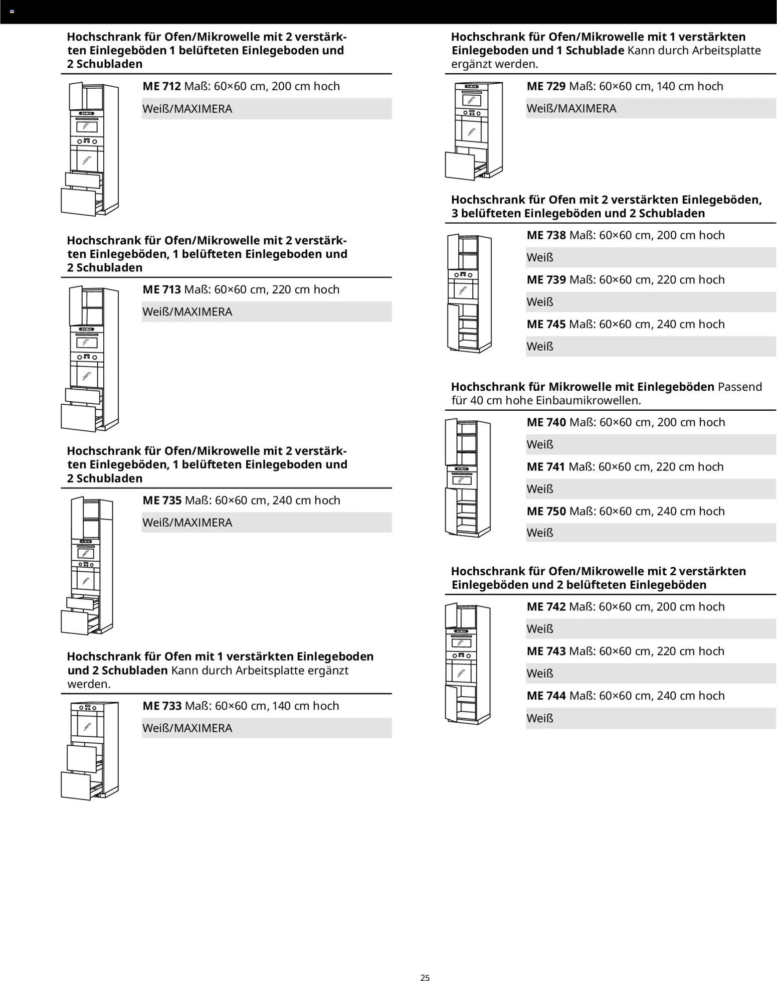 Ikea Küchensystem – gültig ab 02.01.2026 | Seite: 25 | Produkte: Ofen, Mikrowelle, Hochschrank