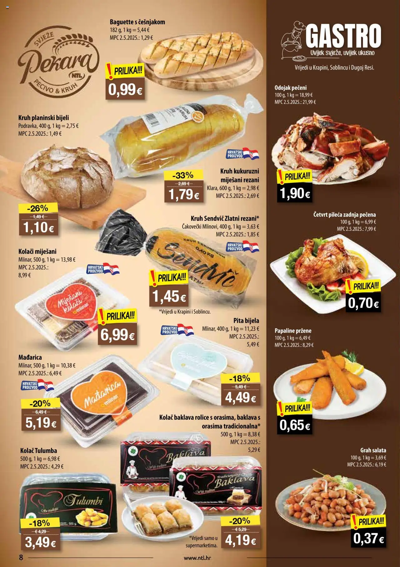 NTL katalog | vrijedi od 13.08.2025 | Stranica: 8 | Proizvodi: Odojak, Grah, Pita, Salata