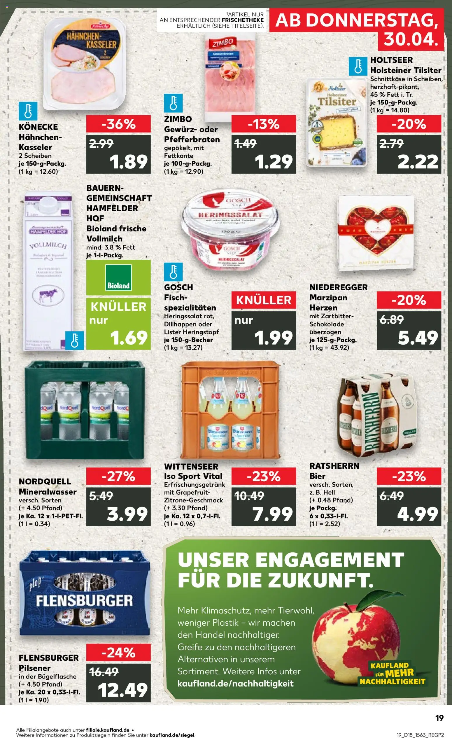 Kaufland Prospekt Kiel	 – gültig ab 30.04.2026 | Seite: 19 | Produkte: Hahnchen, Schokolade, Bier, Grapefruit