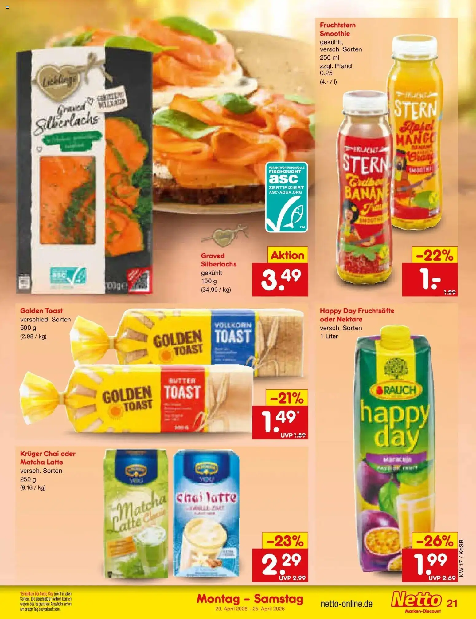 Netto Marken-Discount Prospekt Bonn	 – gültig ab 20.04.2026 | Seite: 22 | Produkte: Butter, Toast