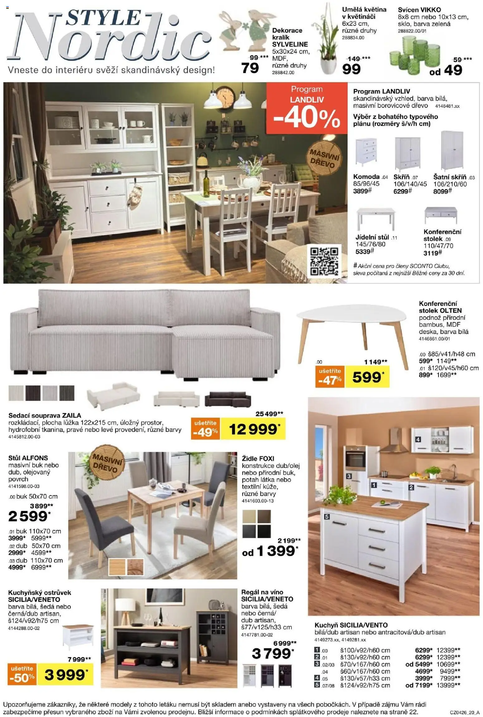 Sconto nábytek leták od 04.03.2026 | Strana: 20 | Produkty: Sedací souprava, Šatní skříň, Barvy, Skříň