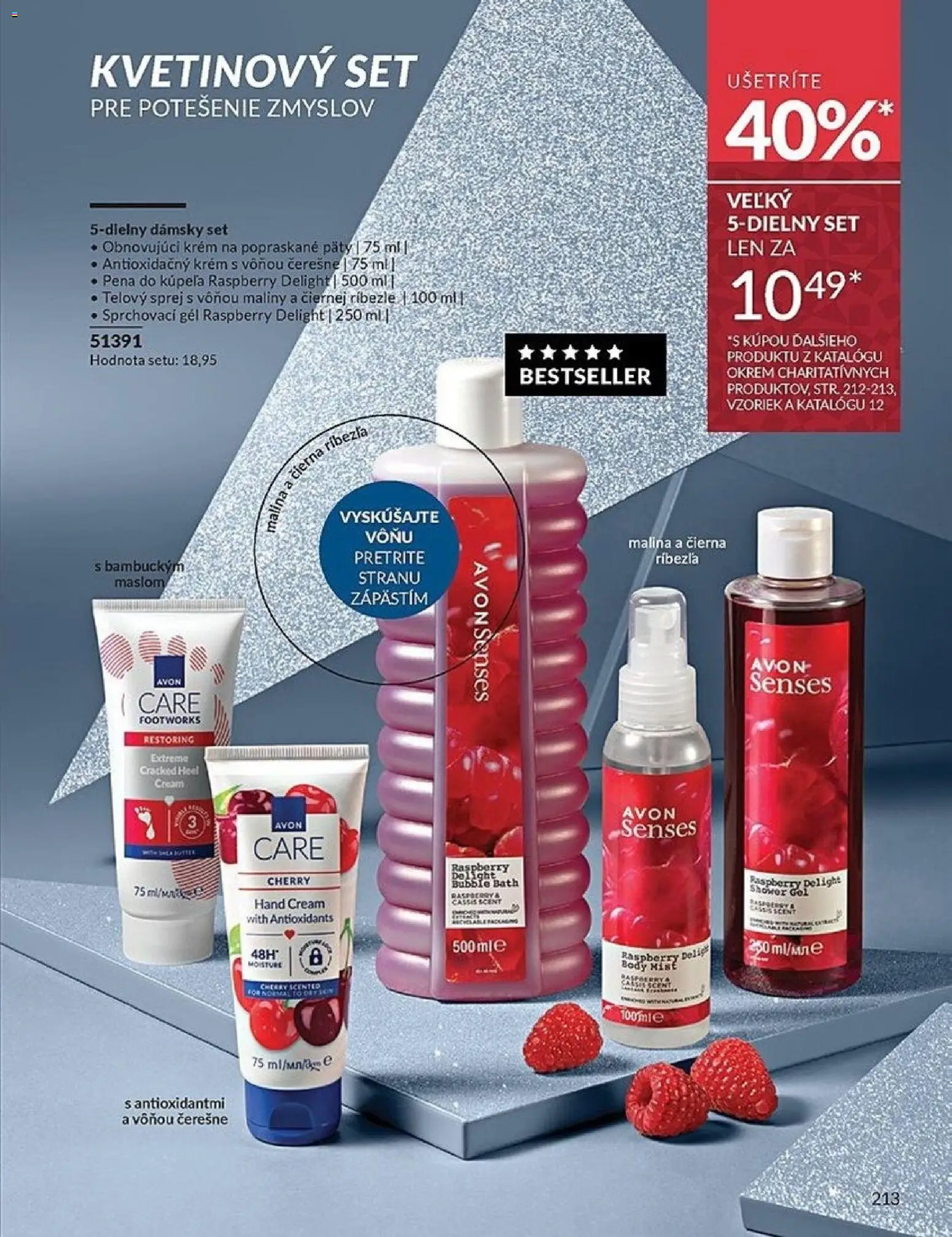 Nové Avon akcie – leták je platný od 01.11.2025 | Strana: 213 | Produkty: Ríbezle, Krém, Čerešne, Maliny