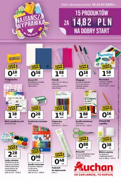 Pogląd oferty "Auchan Gazetka - Najtańsza Wyprawka Szkolna Hipermarket" - ważna od 19.07.2025