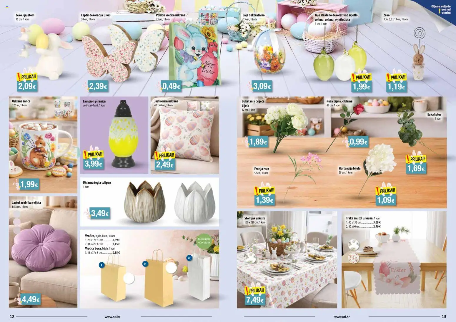 NTL katalog | vrijedi od 01.04.2026 | Stranica: 7 | Proizvodi: Jastuk, Stol, Stolnjak, Jastučnica