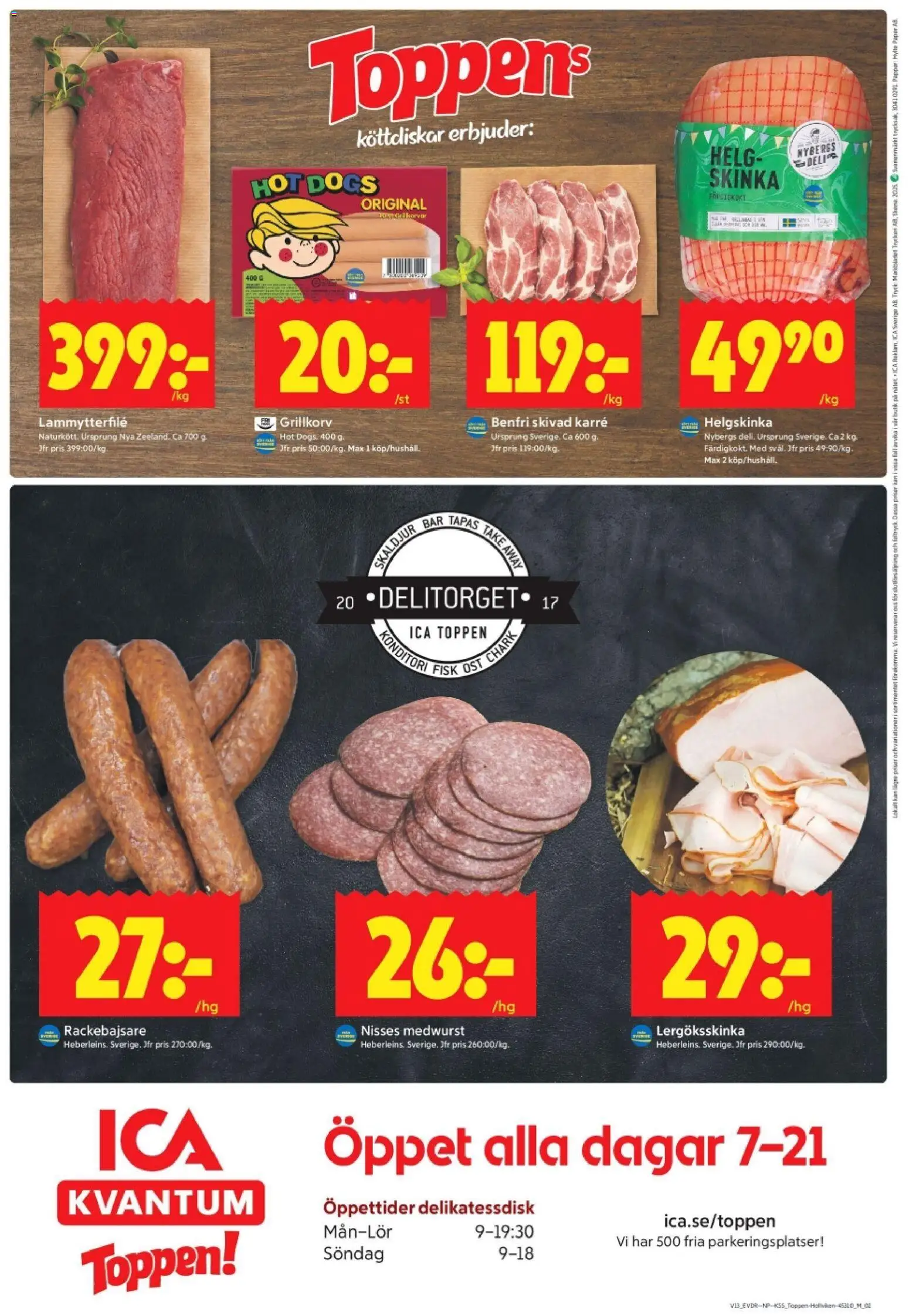 ICA Kvantum reklamblad aktuell från 23.03.2026 | Sida: 12 | Produkter: Hylla, Ost, Skinka, Papper