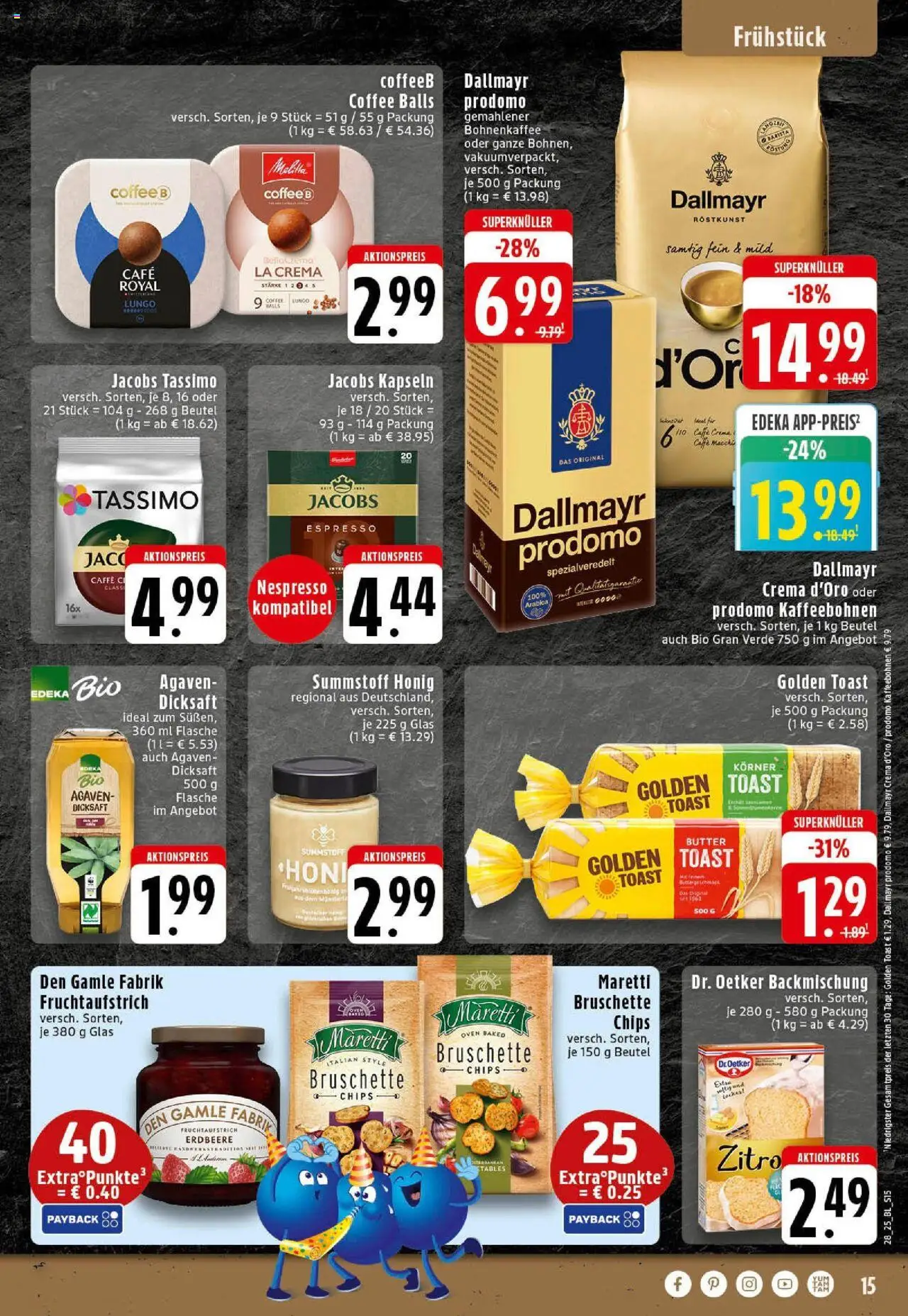 Edeka prospekt Westerkappeln	 - gültig ab dem 06.07.2025 | Seite: 15 | Produkte: Butter, Toast, Dallmayr prodomo, Chips