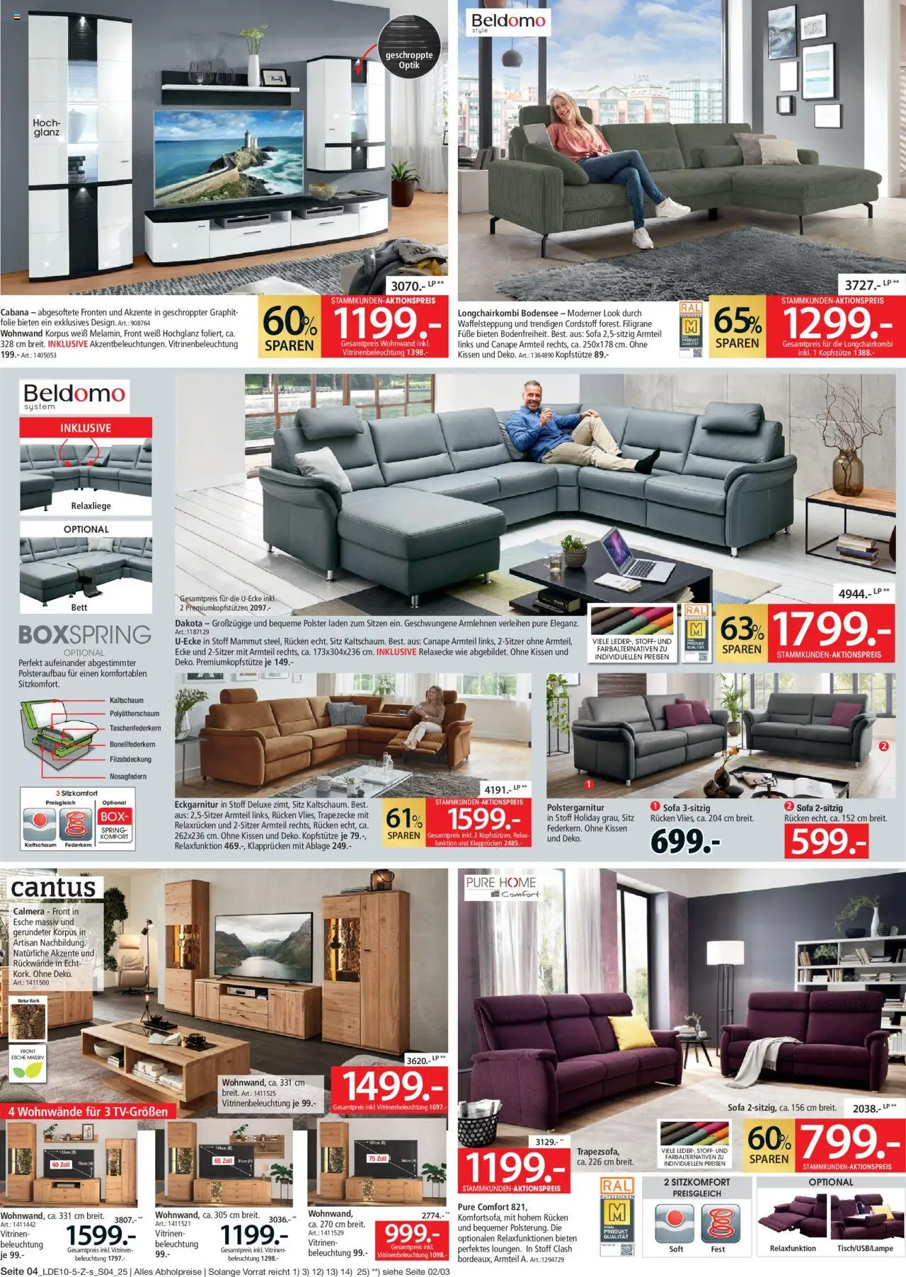 Zurbrüggen Prospekt 	 – gültig ab 18.10.2025 | Seite: 4 | Produkte: Relaxliege, Kissen, Sofa, Box