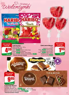 Pogląd oferty "Czekolada Wawel, 2 rodzaje, 240 - 245 g" - ważna od 11.02.2026 | Strona: 7 | Produkty: Żelki haribo, Tiramisu, Żelki, Czekolada
