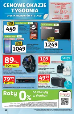 Auchan Gazetka - Pewność niskich cen Hipermarket od 11.09.2025 | Strona: 36 | Produkty: Smartfon, Radio, USB, Smartwatch