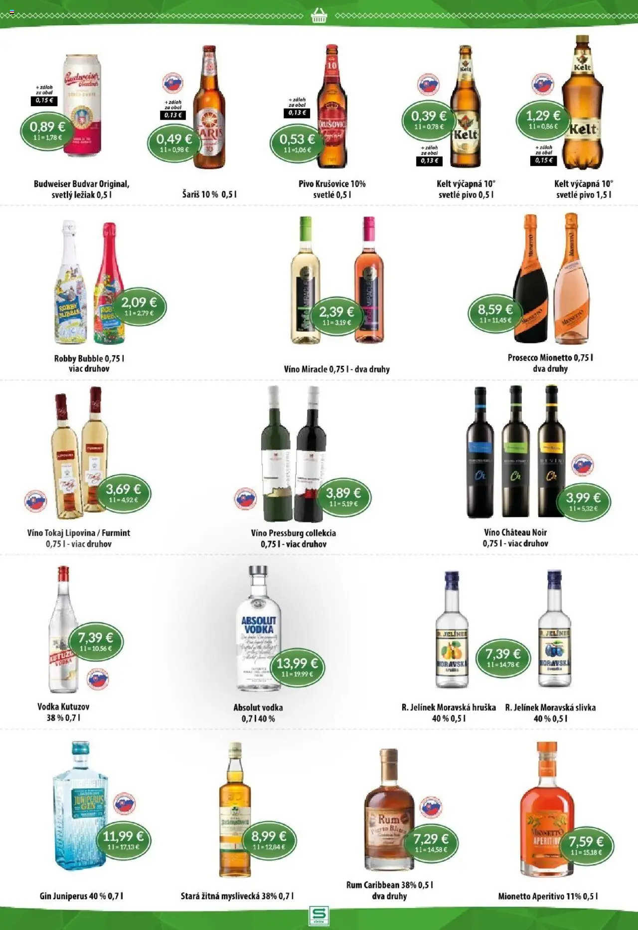 Sintra leták │ platný od 15.05.2025 | Strana: 9 | Produkty: Víno, Šariš, Vodka, Rum