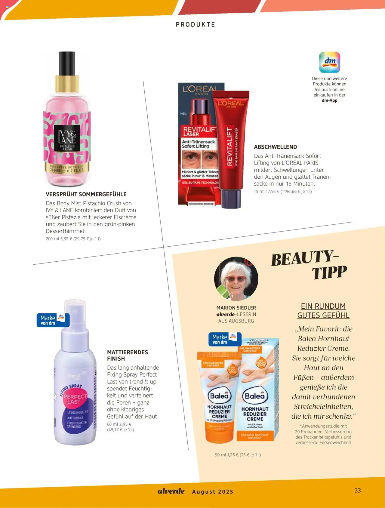 dm drogerie Prospekt 	 - gültig ab dem 01.08.2025 | Seite: 33 | Produkte: Duft, Eiscreme, Finish, Creme