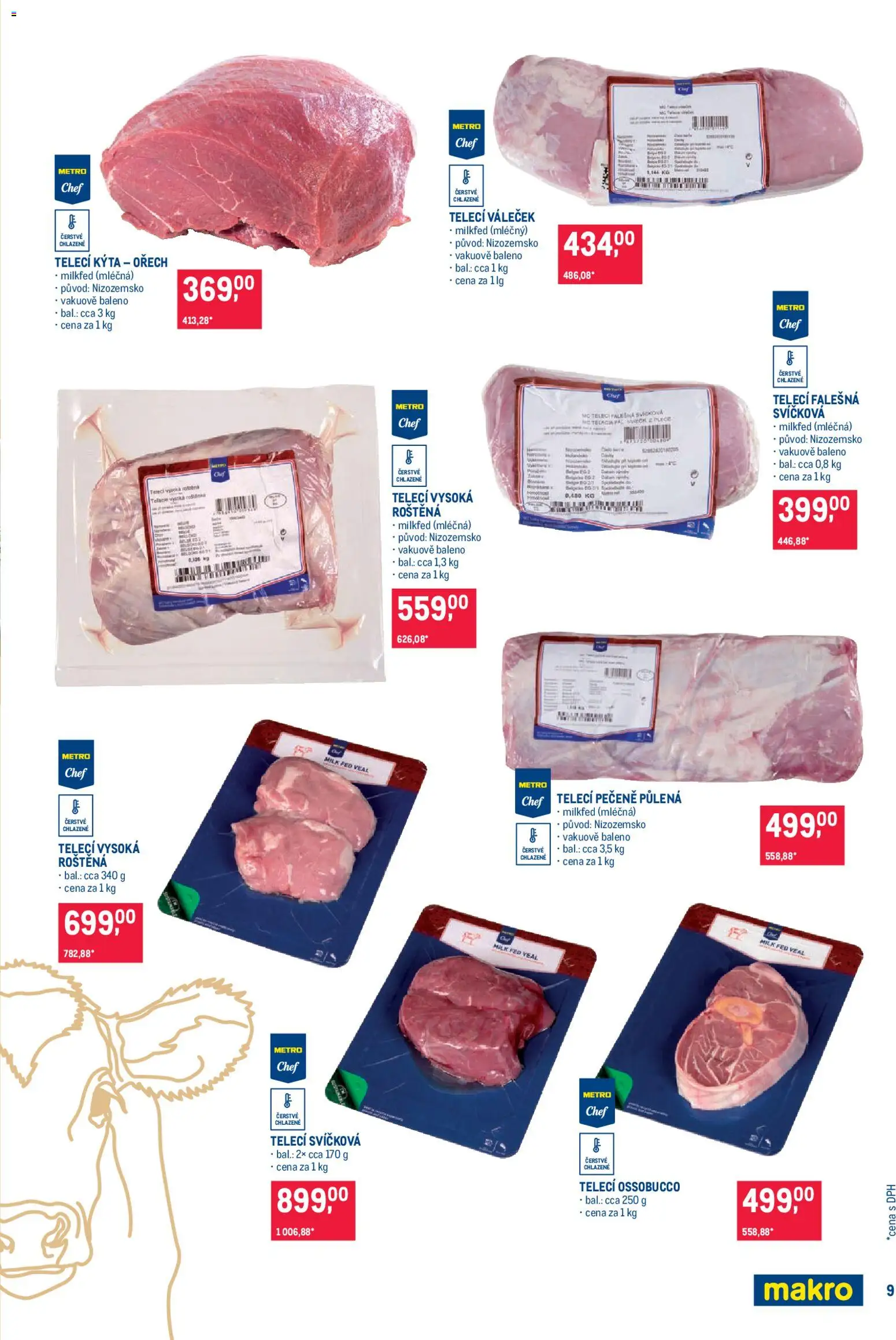 Makro leták - Pro milovníky jídla od 25.02.2026 | Strana: 9 | Produkty: Kýta, Váleček