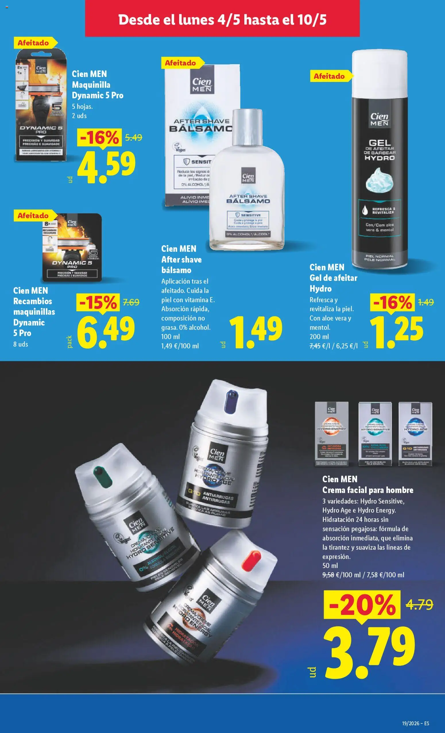 Lidl folleto │ válido desde el 04.05.2026 | Página: 23 | Productos: Gel de afeitar, Crema facial, Crema, Té