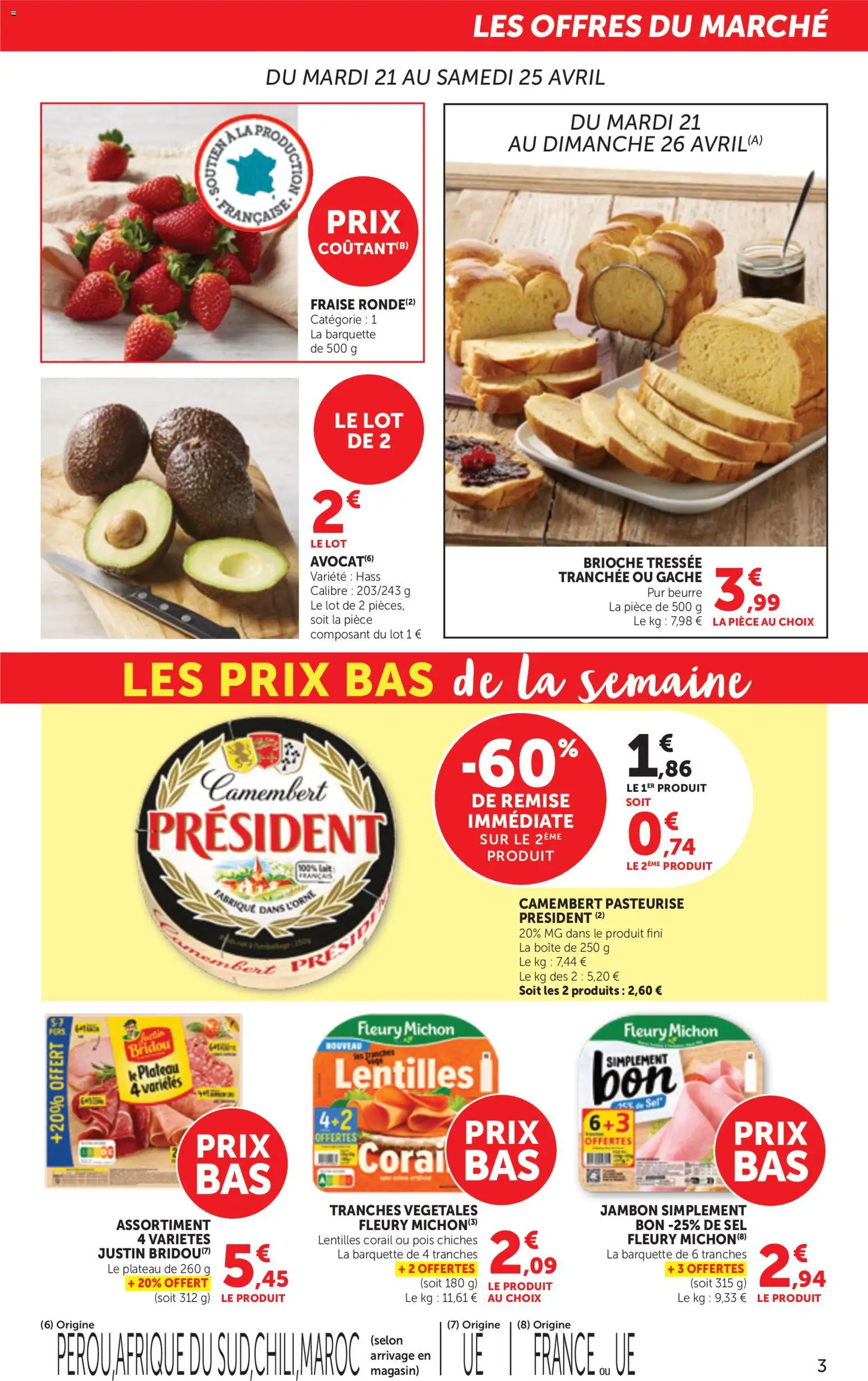 {H1} | Page: 3 | Produits: Fraise, Plateau, Pois chiches, Pois