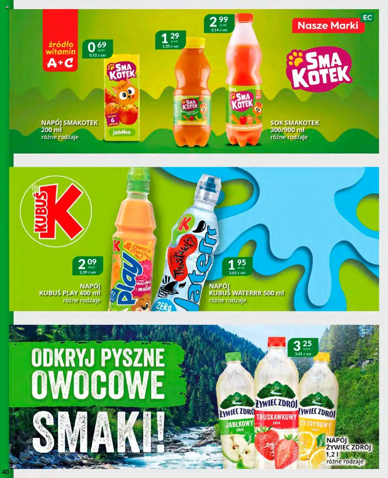 Eurocash Gazetka od 20.10.2025 | Strona: 40 | Produkty: Sok