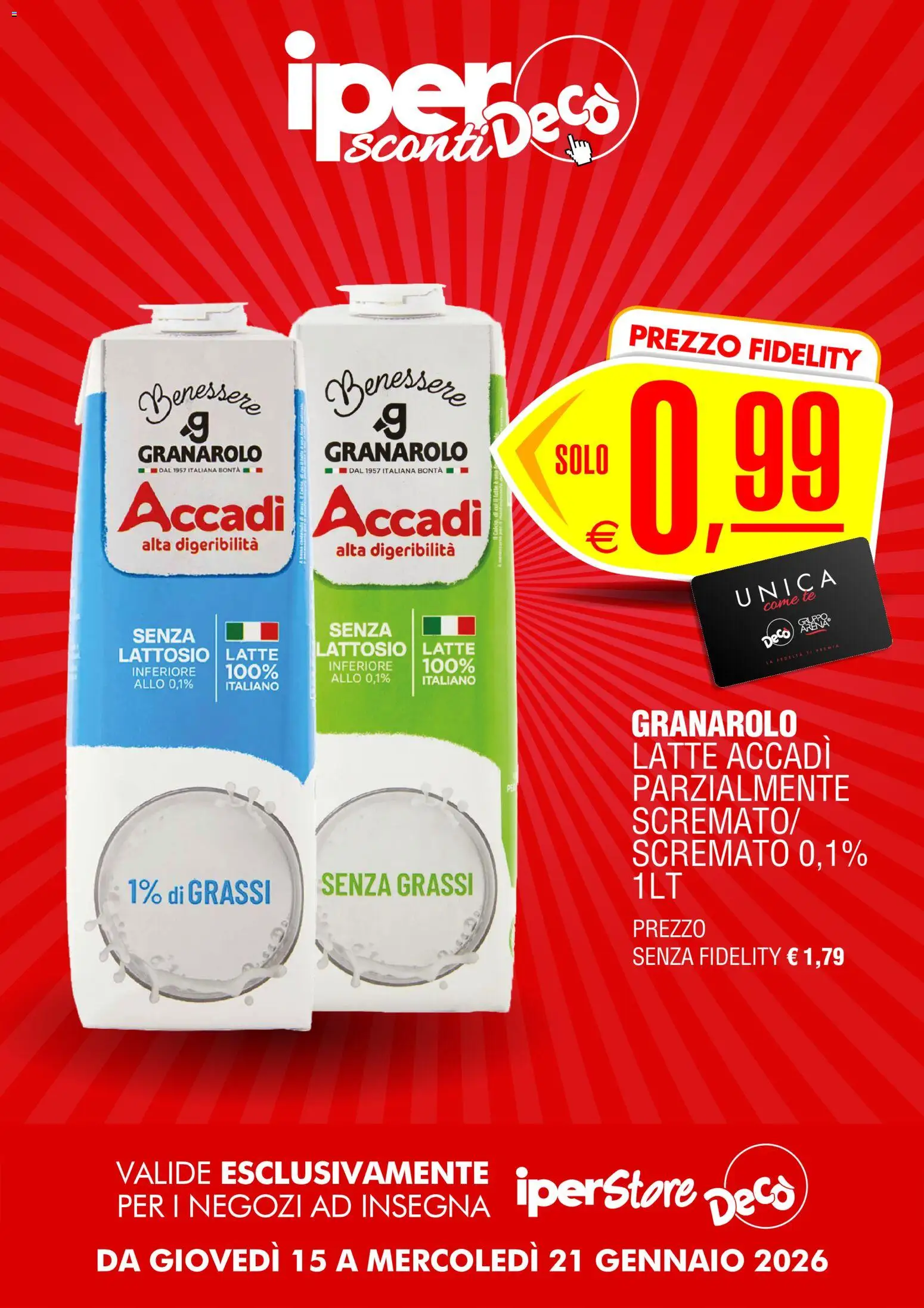 Volantino Decò del 15.01.2026 | Pagina: 5 | Prodotti: Latte
