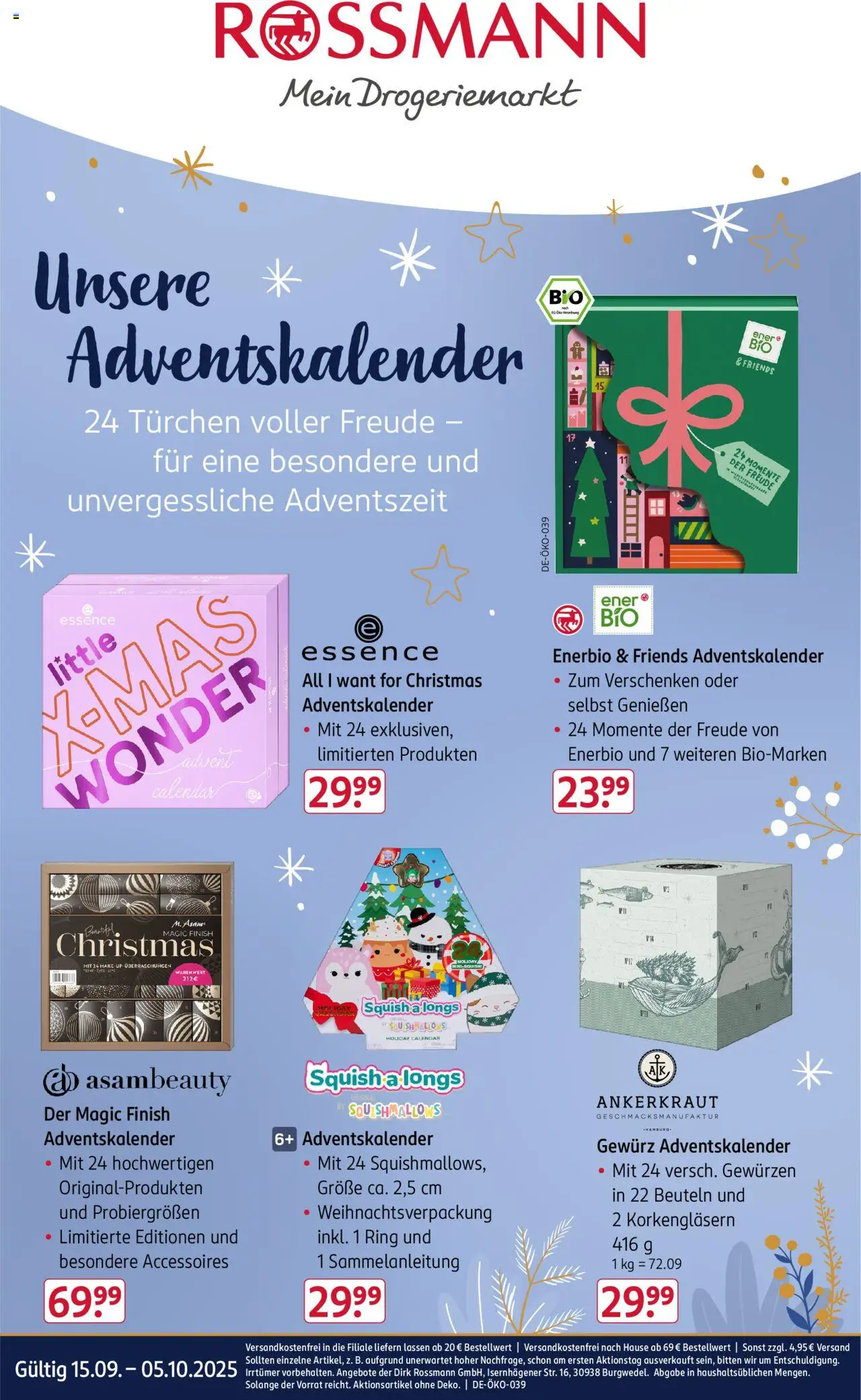 Rossmann  Adventskalender – gültig ab 15.09.2025 | Seite: 1 | Produkte: Finish