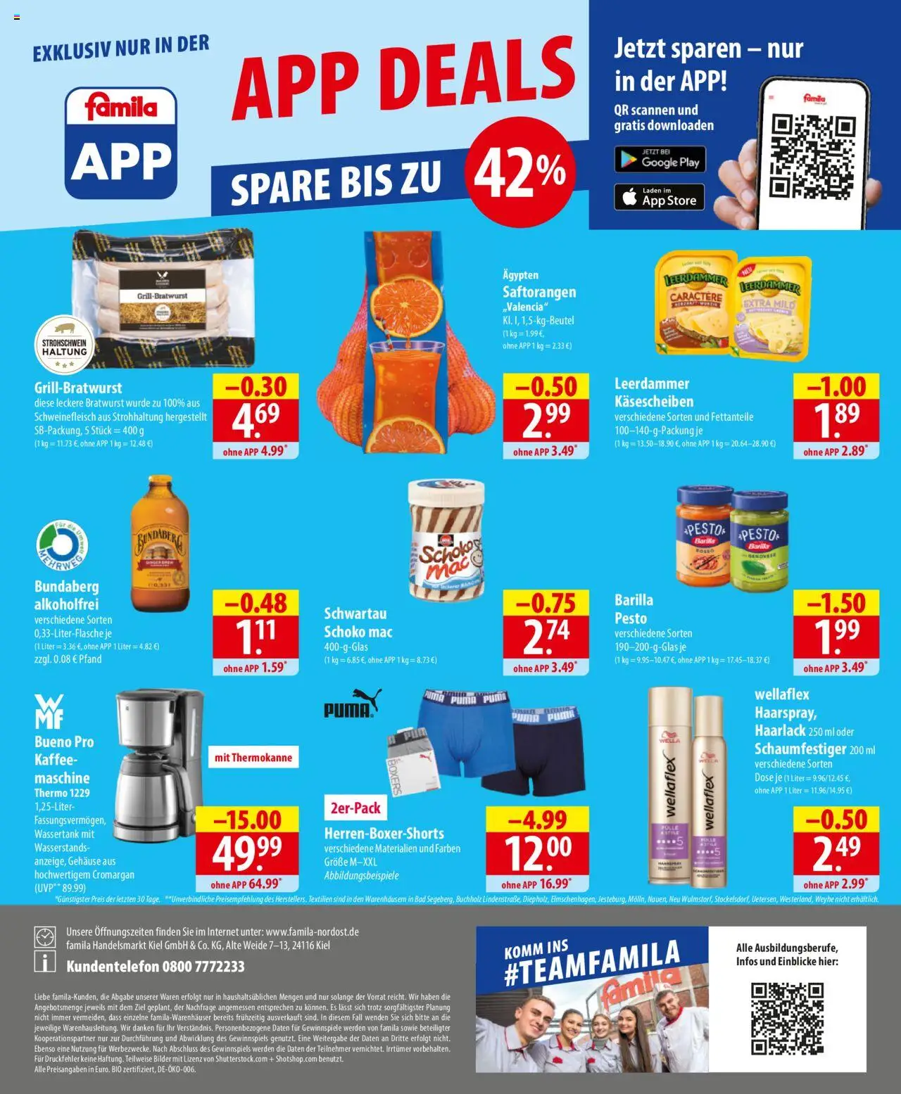 Famila Prospekt 	 - gültig ab dem 23.06.2025 | Seite: 24 | Produkte: Kaffee, Barilla pesto, Boxer, Schweinefleisch