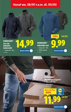 PARKSIDE® Jas van imitatie-lamsvacht, Jas van imitatie-lamsvacht, maten M - XXL - Voorbeeld van een folder van Lidl, geldig van 28.01.2026 | Pagina: 45 | Producten: Sweater, Trui, Jas