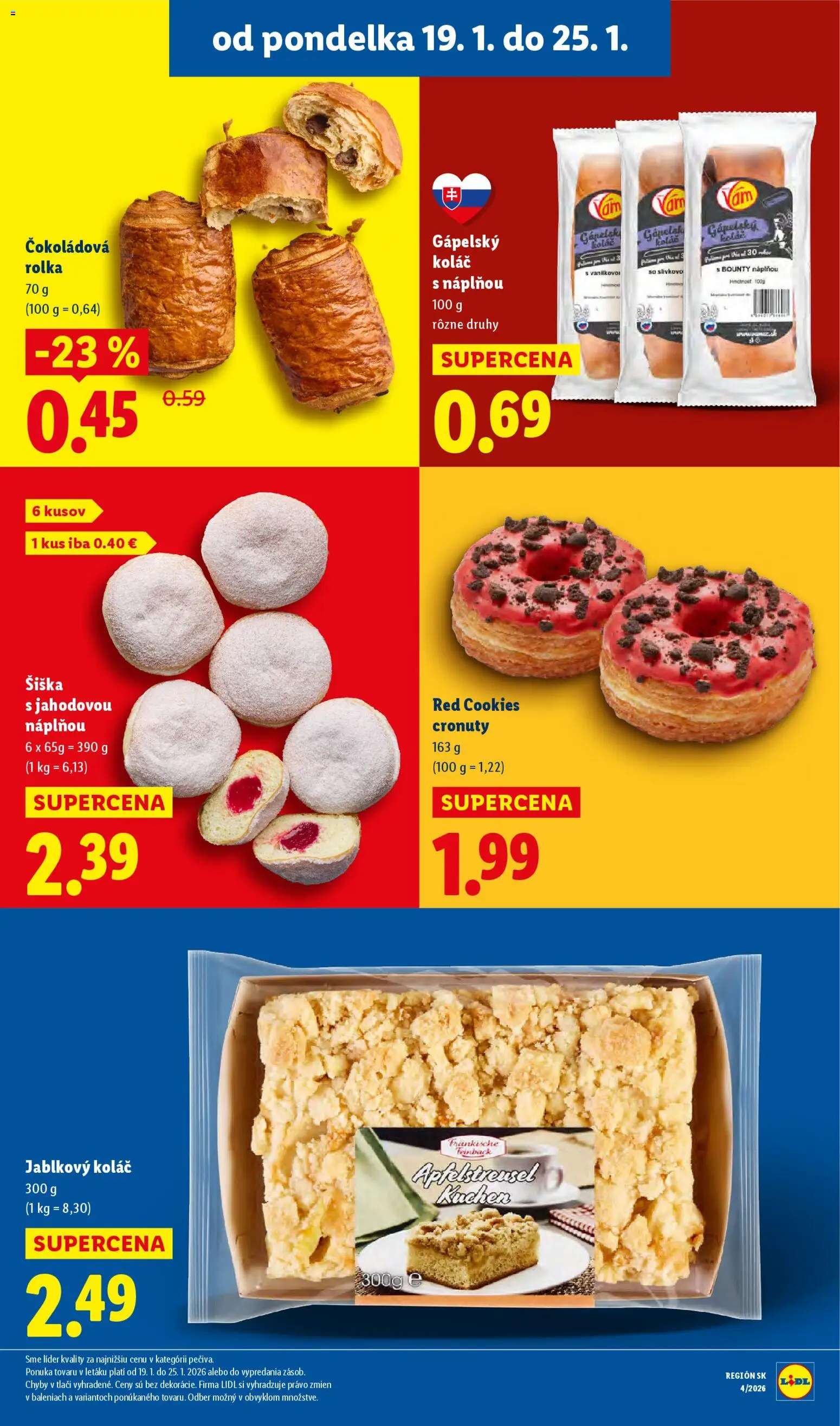 Nové Lidl akcie – leták je platný od 22.01.2026 | Strana: 46 | Produkty: Koláč, Apple