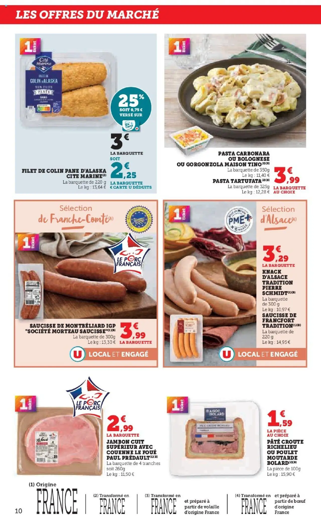 {H1} | Page: 10 | Produits: Volaille, Moutarde, Saucisse, Porc
