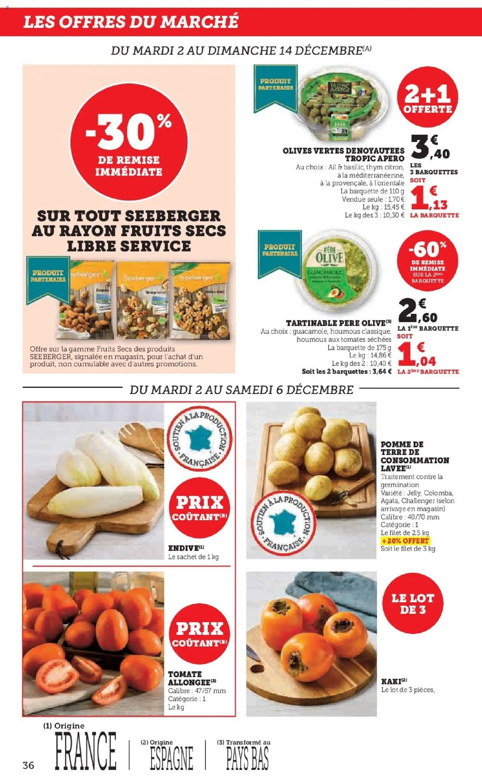 {H1} | Page: 36 | Produits: Citron, Pomme, Tomates séchées, Pomme de terre de consommation