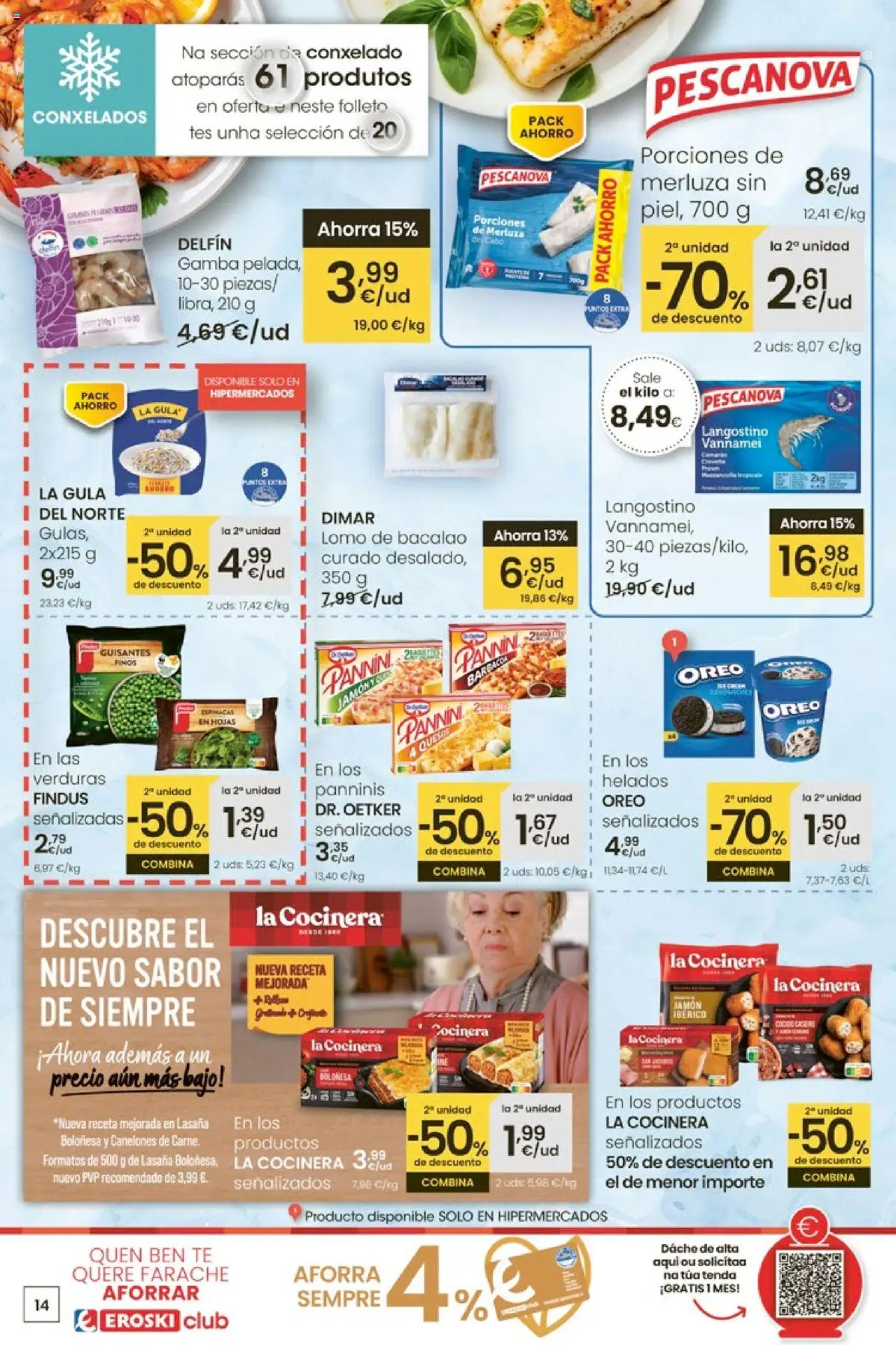 Eroski - Ofertón │ válido desde el 16.10.2025 | Página: 14 | Productos: Té, Barbacoa, Lasaña, Gamba